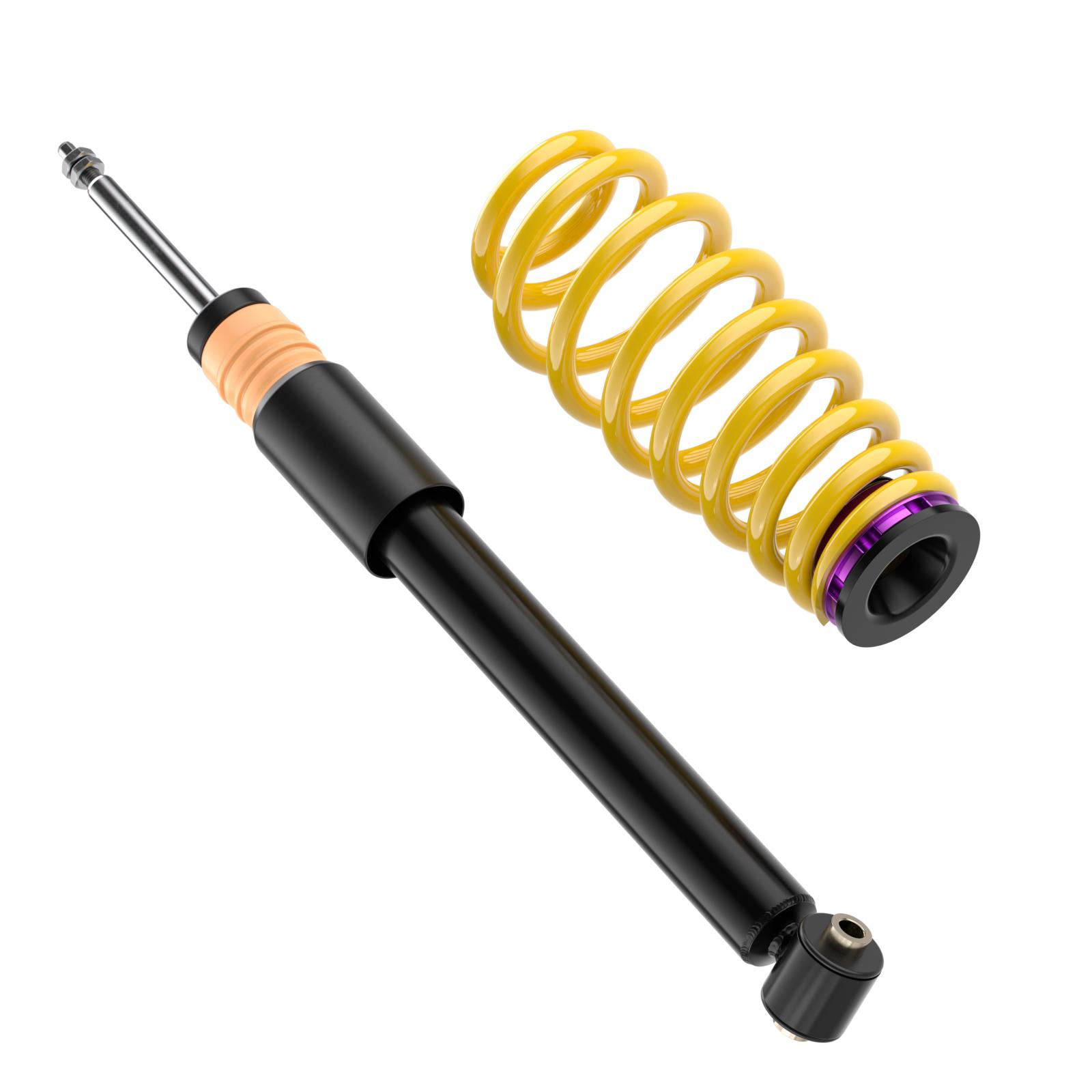 KW V2 coilover suspension inox | fits Leon (5F) incl. Cupra / Golf 7 incl. GTI/CS/TCR/GTD | 1528000N | 1528000R