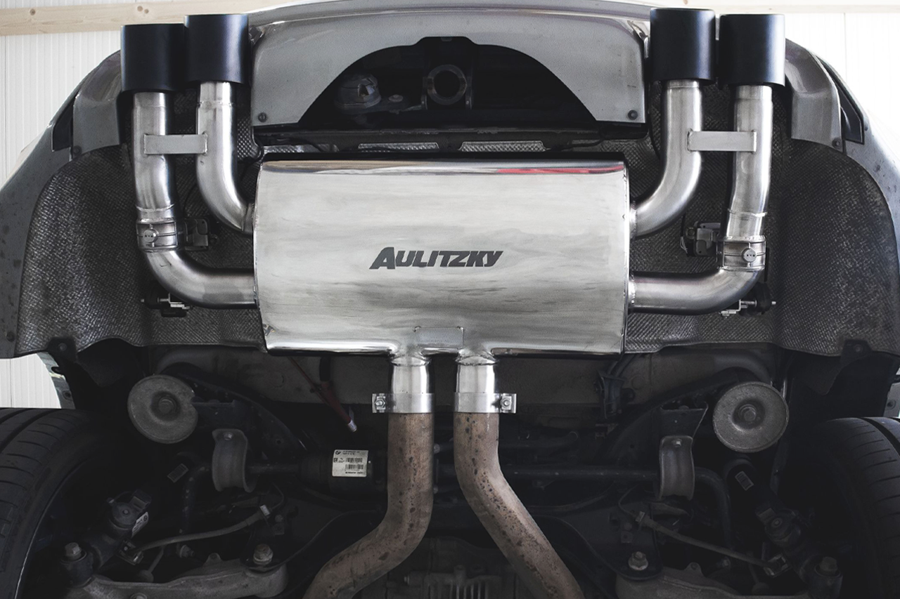 Aulitzky Exhaust | ECE rear silencer with flap control | fits BMW X5M/X6M (F85/F86) 575hp