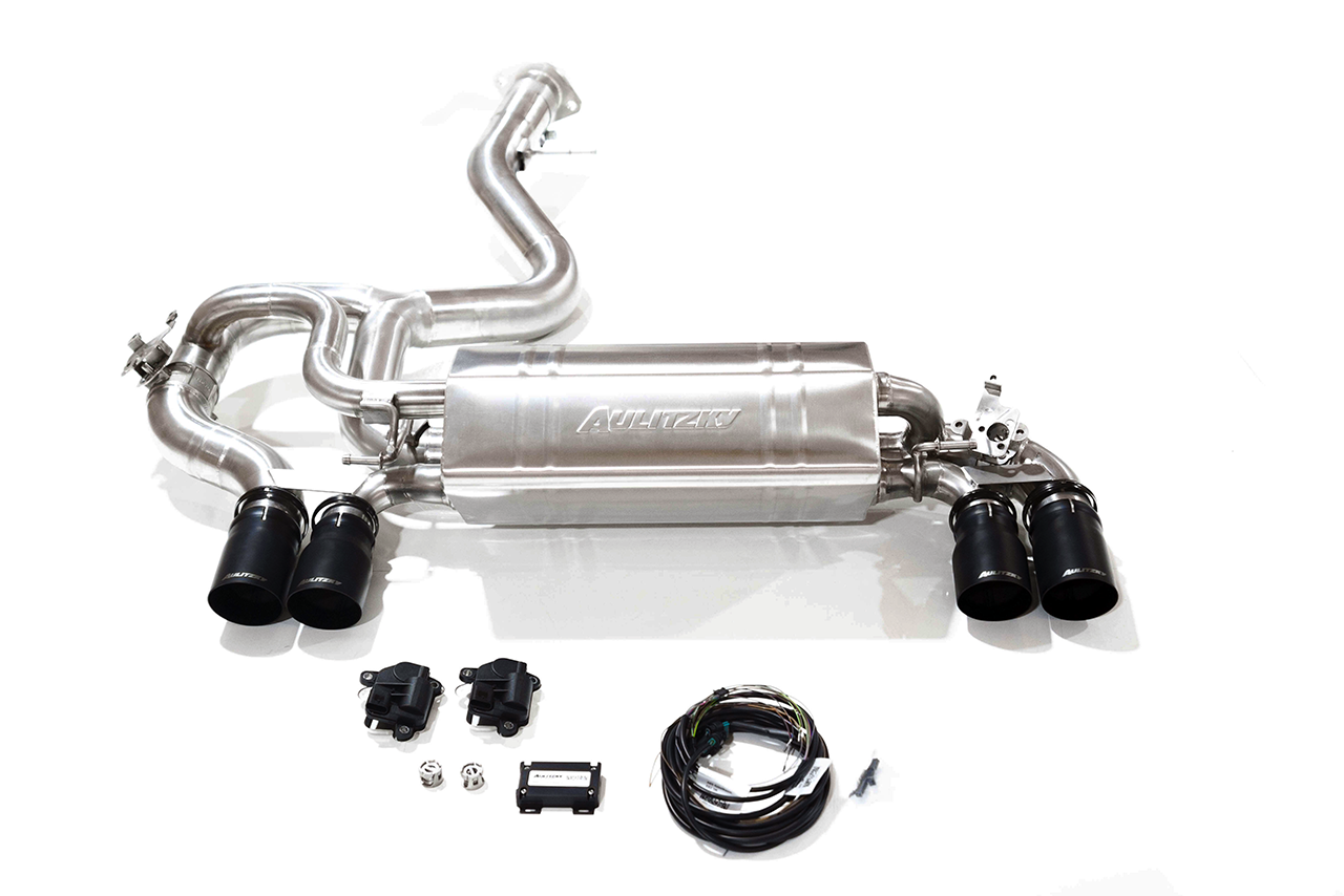 Aulitzky Exhaust | ECE rear silencer with flap control | fits BMW 1 Series M (E82) 340hp N54