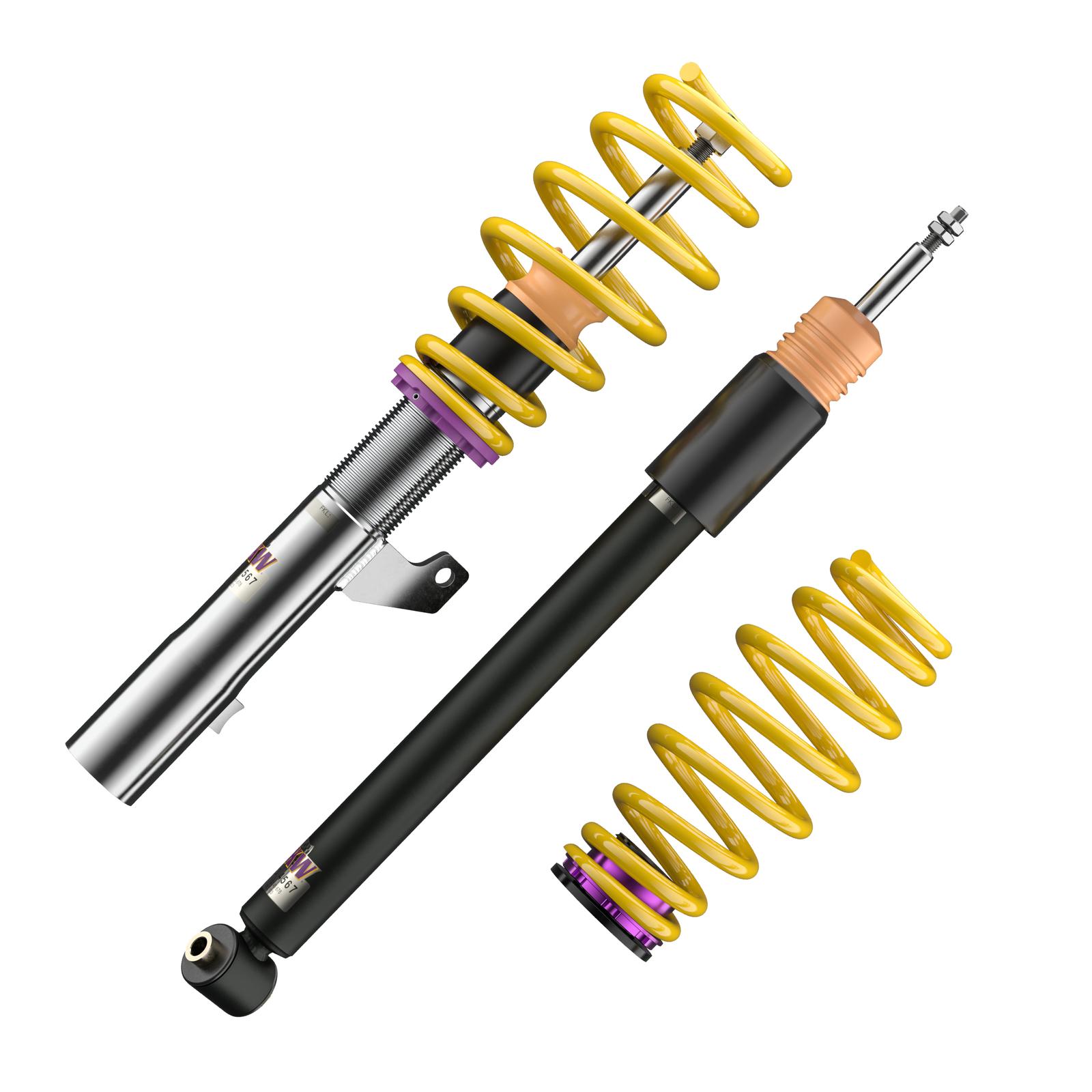 KW V2 coilover suspension comfort | fits Leon (5F) incl. Cupra / Golf 7 incl. GTI/CS/TCR/GTD | 1808000N | 1808000R