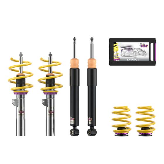 KW V2 coilover suspension inox | fits Mini FWD incl. JCW (F56/F65/F66) | 152200AG | 152200AH
