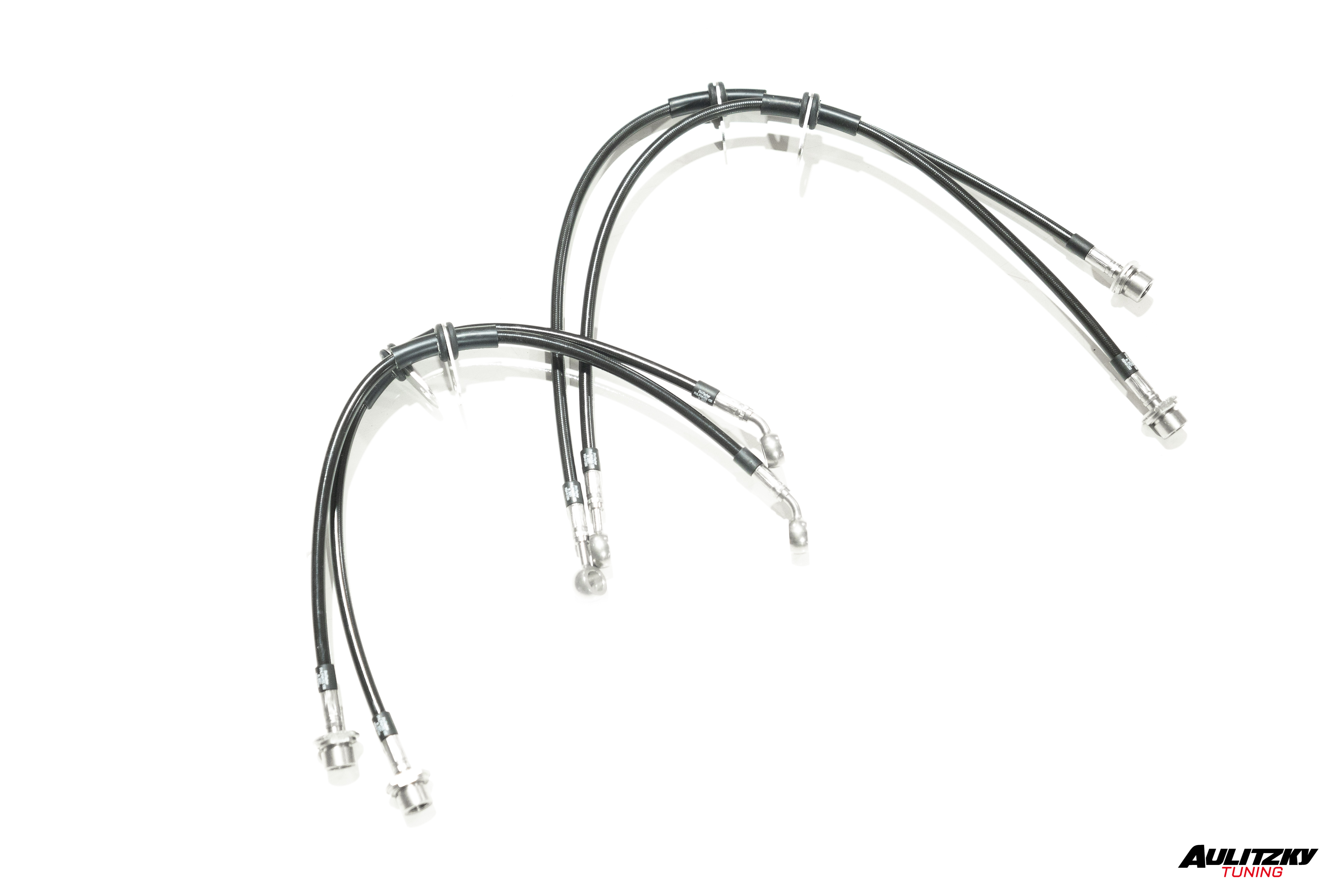Steel braided lines VA+HA stainless steel with ABE | fits BMW M2 Competition/CS (F87) S55 | Aulitzky Tuning