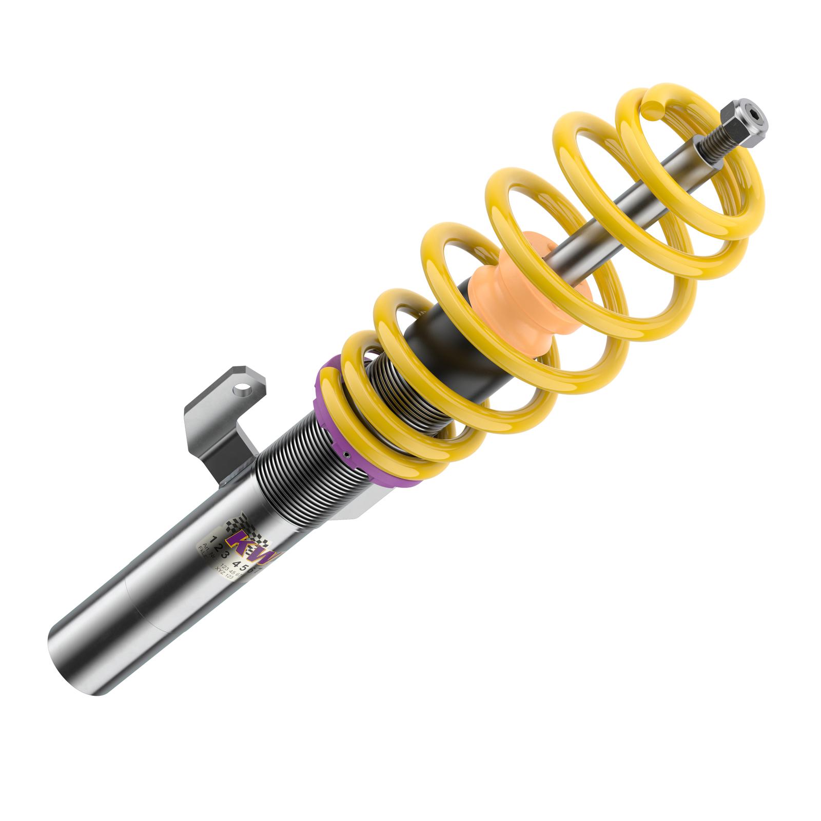 KW V1 coilover suspension inox | fits Audi A1 (GB), VW Polo (AW) GTI | 102800BW | 102800BY