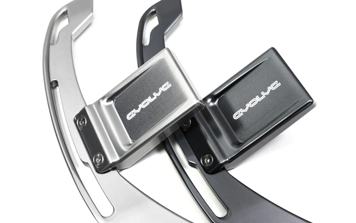 Shift paddle set aluminum (Gen. 3 steering wheel) | fits BMW M2/M3/M4/M5/M8 (F-Series), X3M/X4M/X5/X6/X7 (G-Series) | Evolve