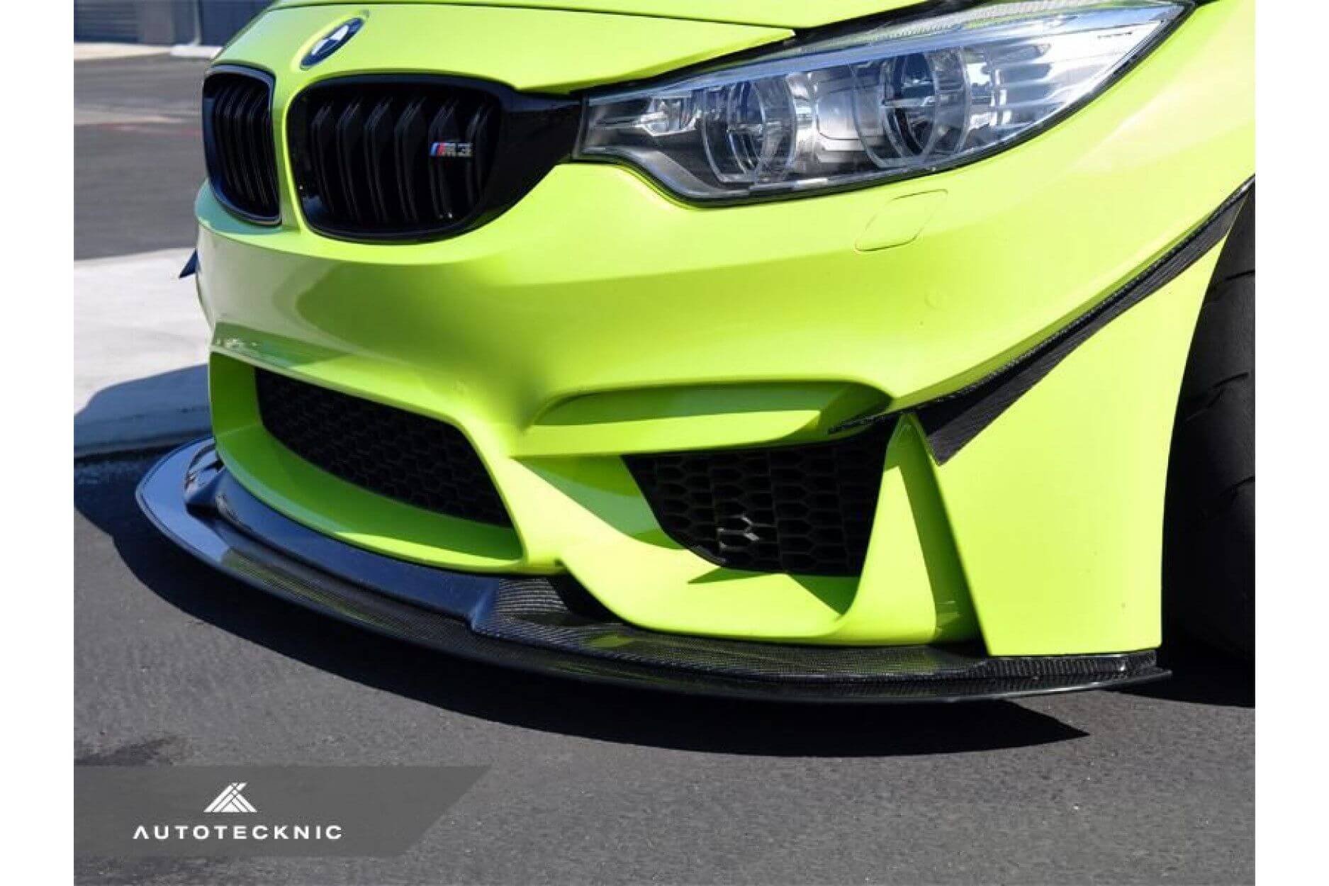 Front lip Competition Carbon | fits BMW M3/M4 incl. Competition/CS/GTS (F80/F82/F83) S55 | AutoTecknic