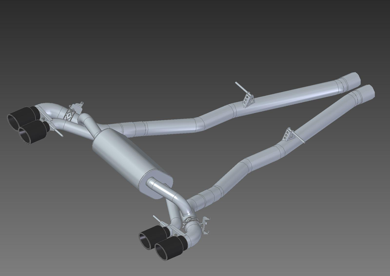 Aulitzky Exhaust | ECE exhaust system from catalyst/OPF with flap control | fits BMW M8 incl. Competition (F92) S63