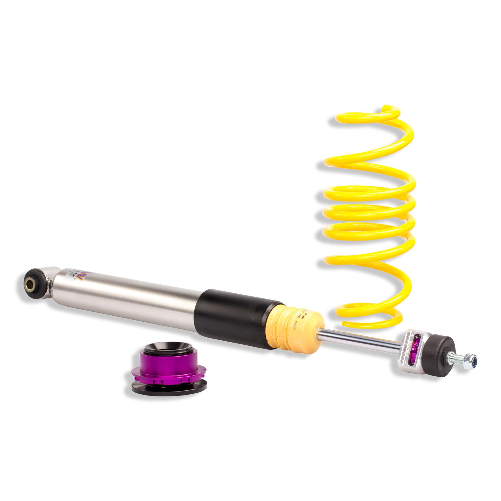 KW | V3 coilover suspension inox | Leon (5F) incl. Cupra | Golf 7 incl. GTI/CS/TCR/GTD | without electric damper control | 3528000N
