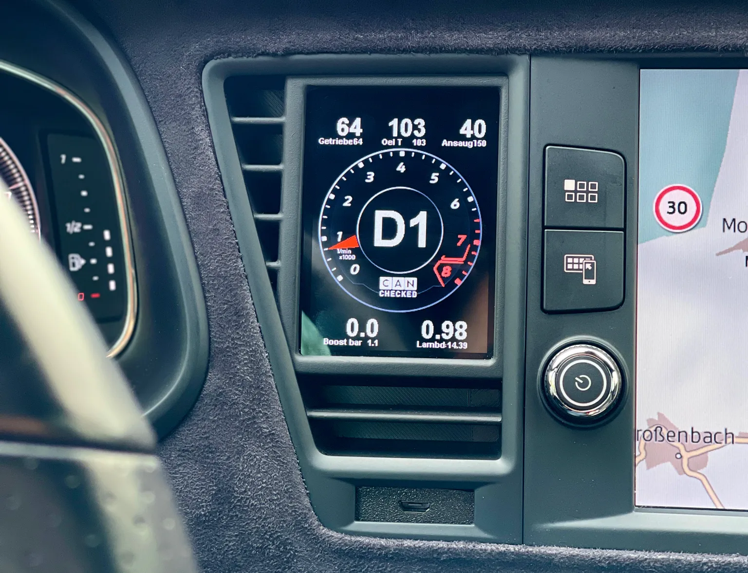 Data display 2.8” MFD28 Gen.2 | fits Seat Leon / Cupra (5F) | CANchecked