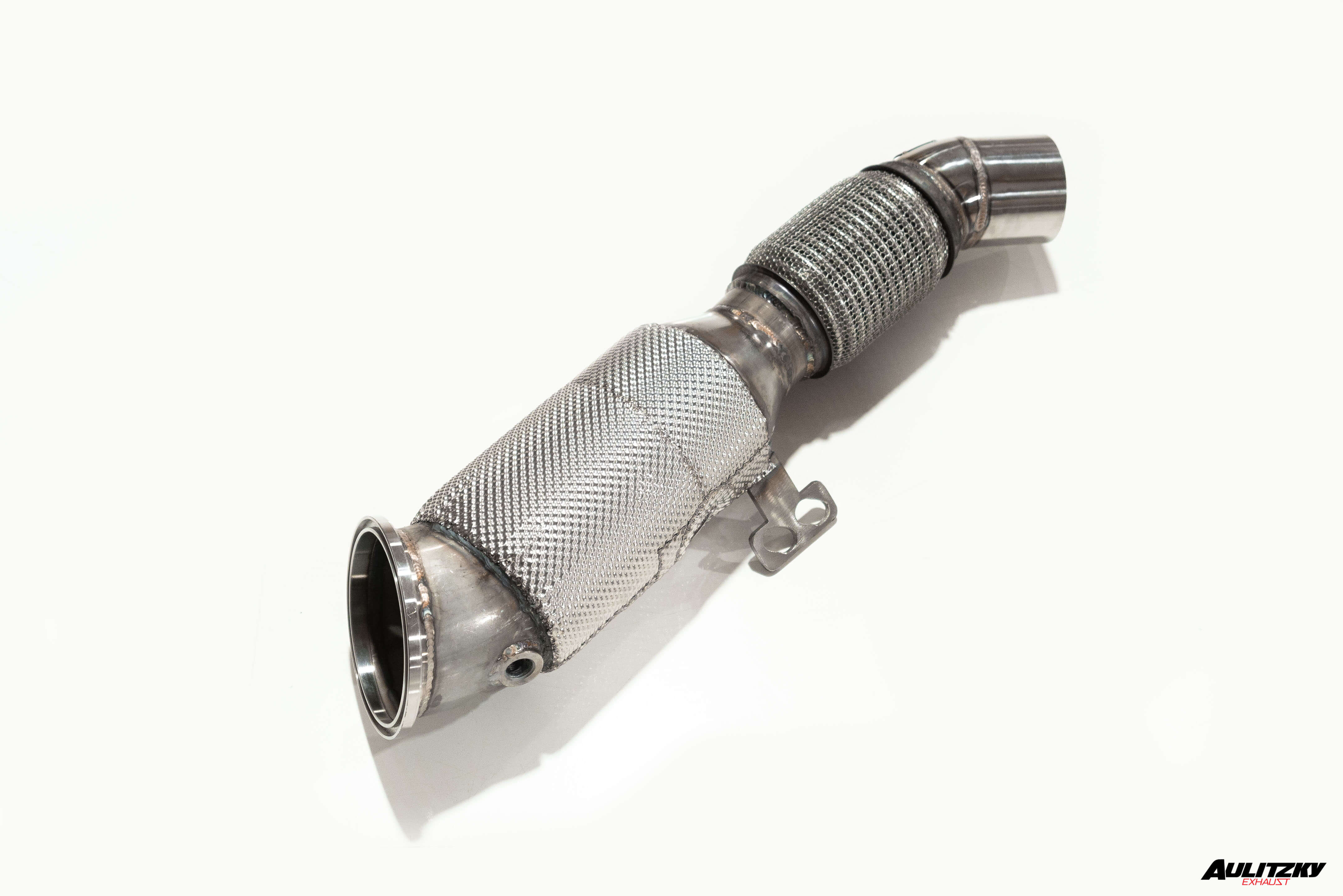 Aulitzky Exhaust | ECE downpipe 3,54” (90mm) with sports catalyst | fits BMW 340i/440i nonOPF (F30/F31/F32/F33/F36) B58