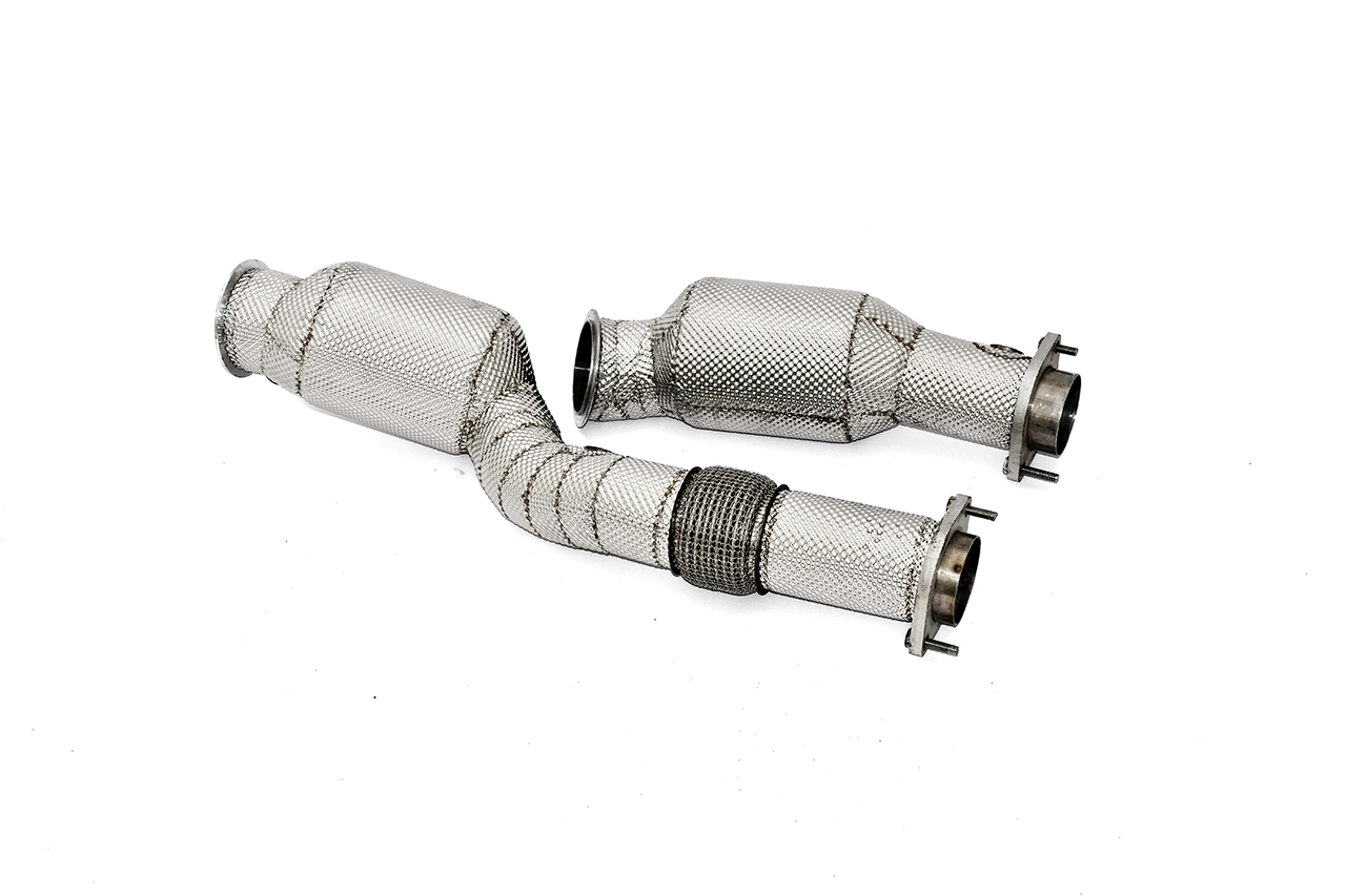 Aulitzky Exhaust | ECE downpipe with sports catalyst | fits BMW X3M (F97) (from BJ 01.12.2020)
