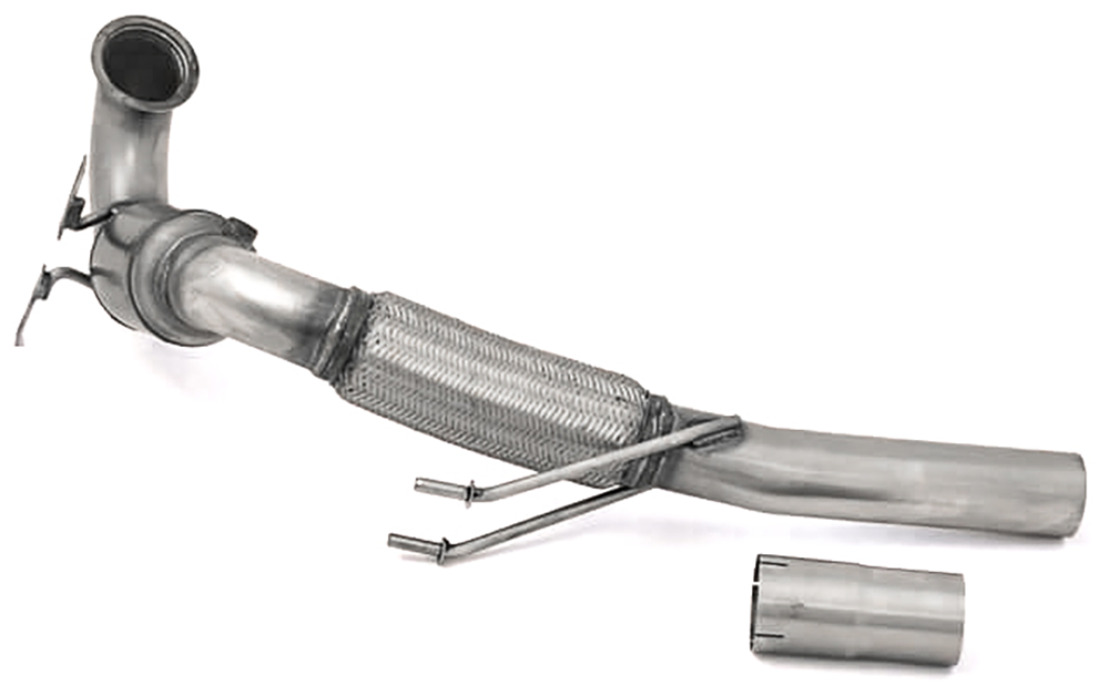 Aulitzky Exhaust | ECE downpipe 3” (76mm) with sports catalyst | fits VW Golf 7 GTI/CS/Performance