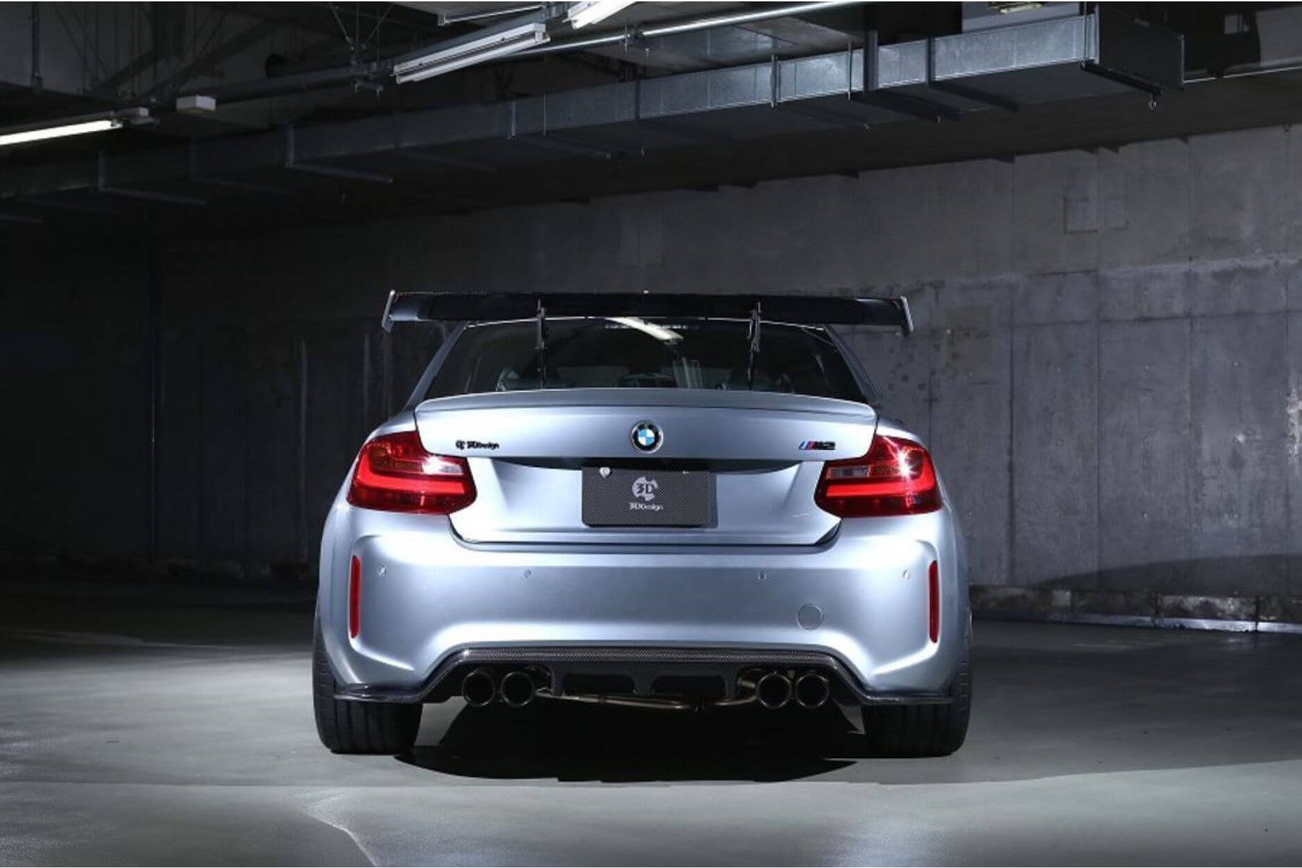 Rear wing Alu Legs Extension Carbon | fits BMW M2 incl. Competition/CS (F87) S55 | 3DDesign