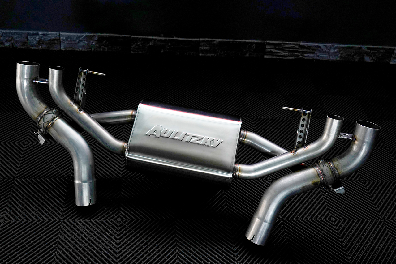 Aulitzky Exhaust | ECE exhaust system from catalyst/OPF with flap control | fits BMW M8 incl. Competition (F92) S63