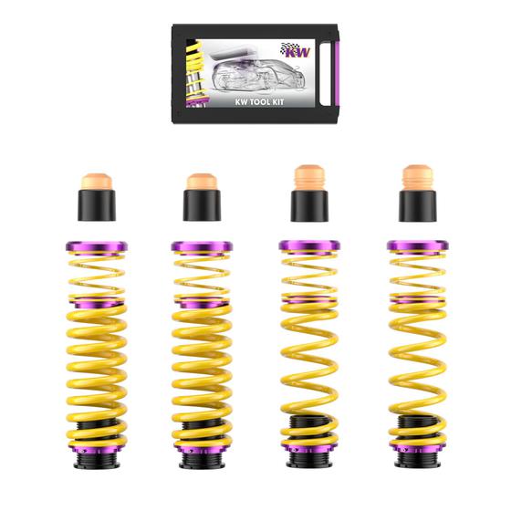 KW coilover springs | height-adjustable spring kit | fits Audi A4/S4/A5/S5 quattro B9 (8W5/F5A/F57) | 253100AS | 253100AU | 253100BP