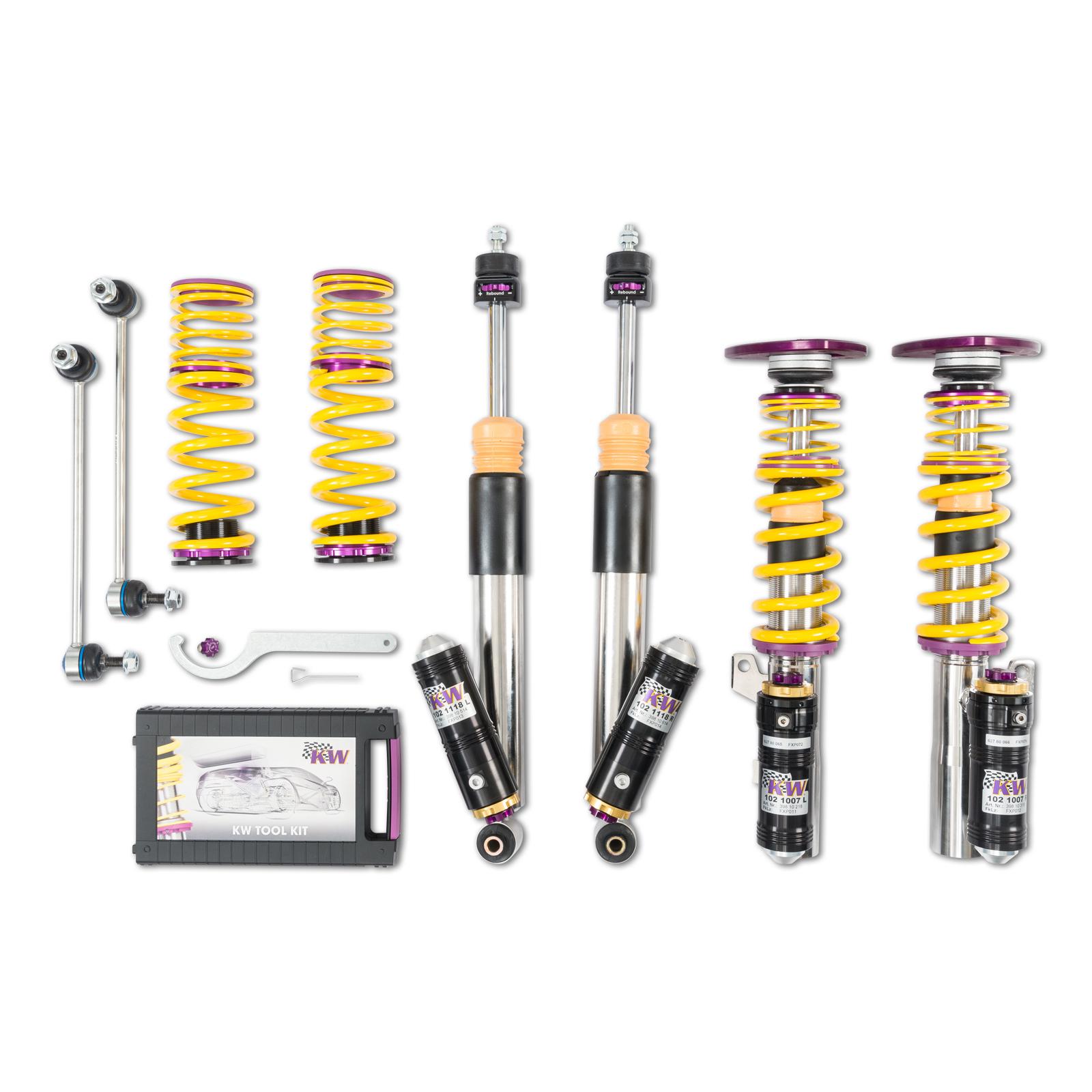 KW V4 Clubsport coilover suspension | fits A3/S3 8V | Leon (5F) incl. Cupra | Golf 7 incl. GTI/CS/TCR/GTD | 3978020N