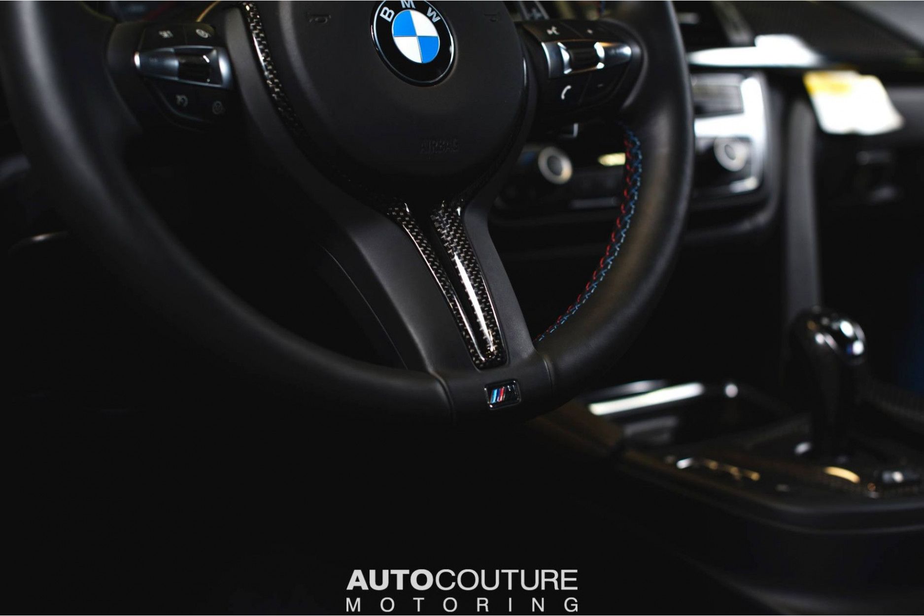 Steering Wheel Decorative Cover Carbon | fits BMW M2/M3/M4/M5/M6/X5M/X6M incl. Competition/CS/GTS (F-Series) | AutoTecknic