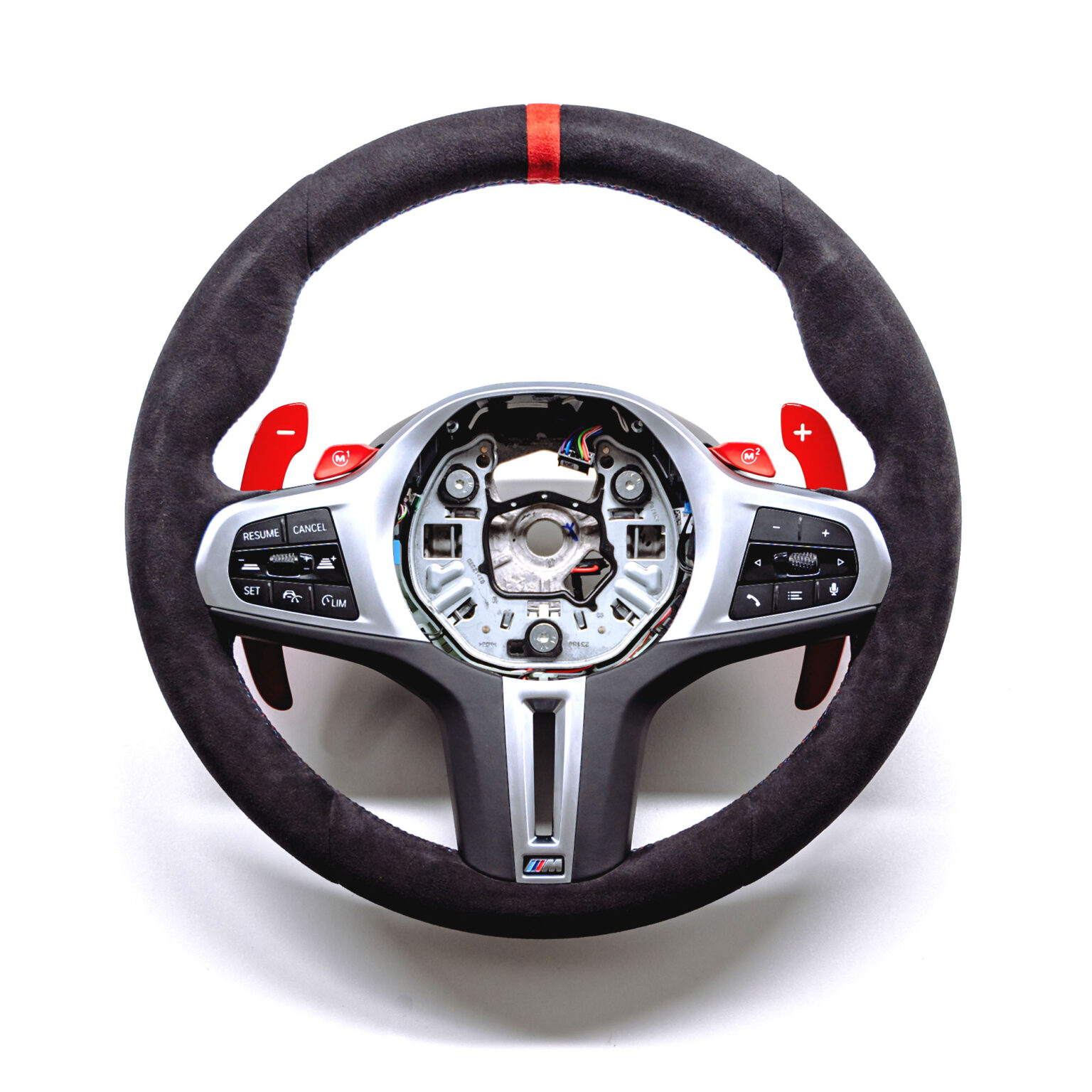 Shift paddles aluminium red glossy | fits BMW G-series, Toyota Supra | PaddleShifterz