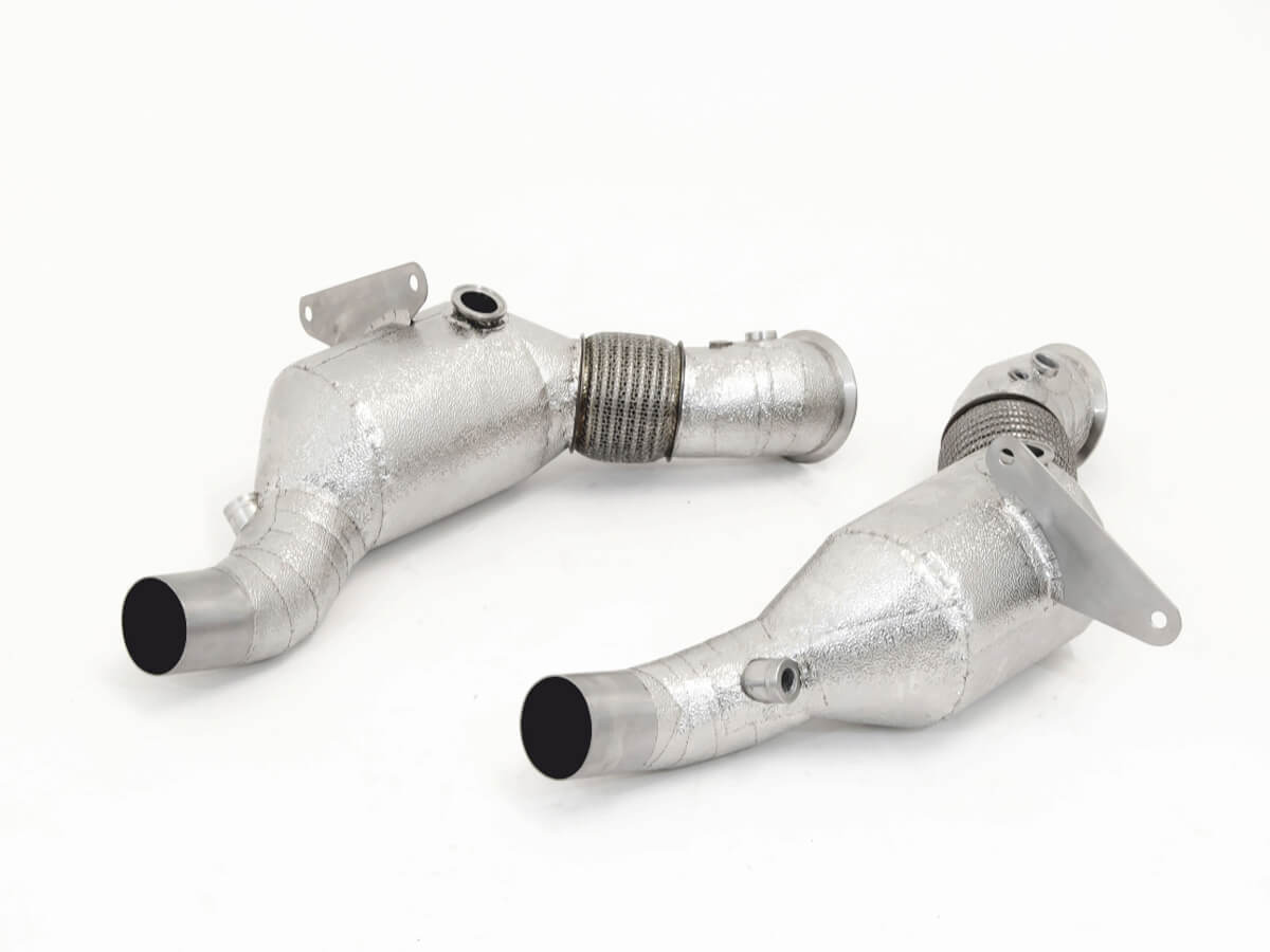 Aulitzky Exhaust | Downpipe with 2x sports catalysts | fits Ferrari F8 Tributo/Spider 721hp | Motorsport articles