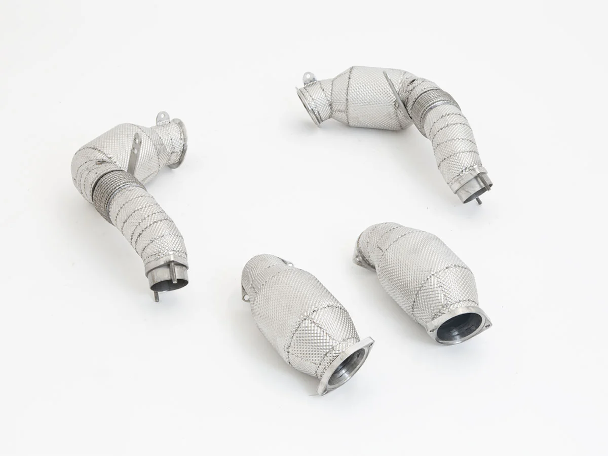 Aulitzky Exhaust | ECE downpipe with 4x sports catalysts | fits BMW M5/M8/X5M/X6M incl. Competition/CS (F90/F92/F95/F96) S63