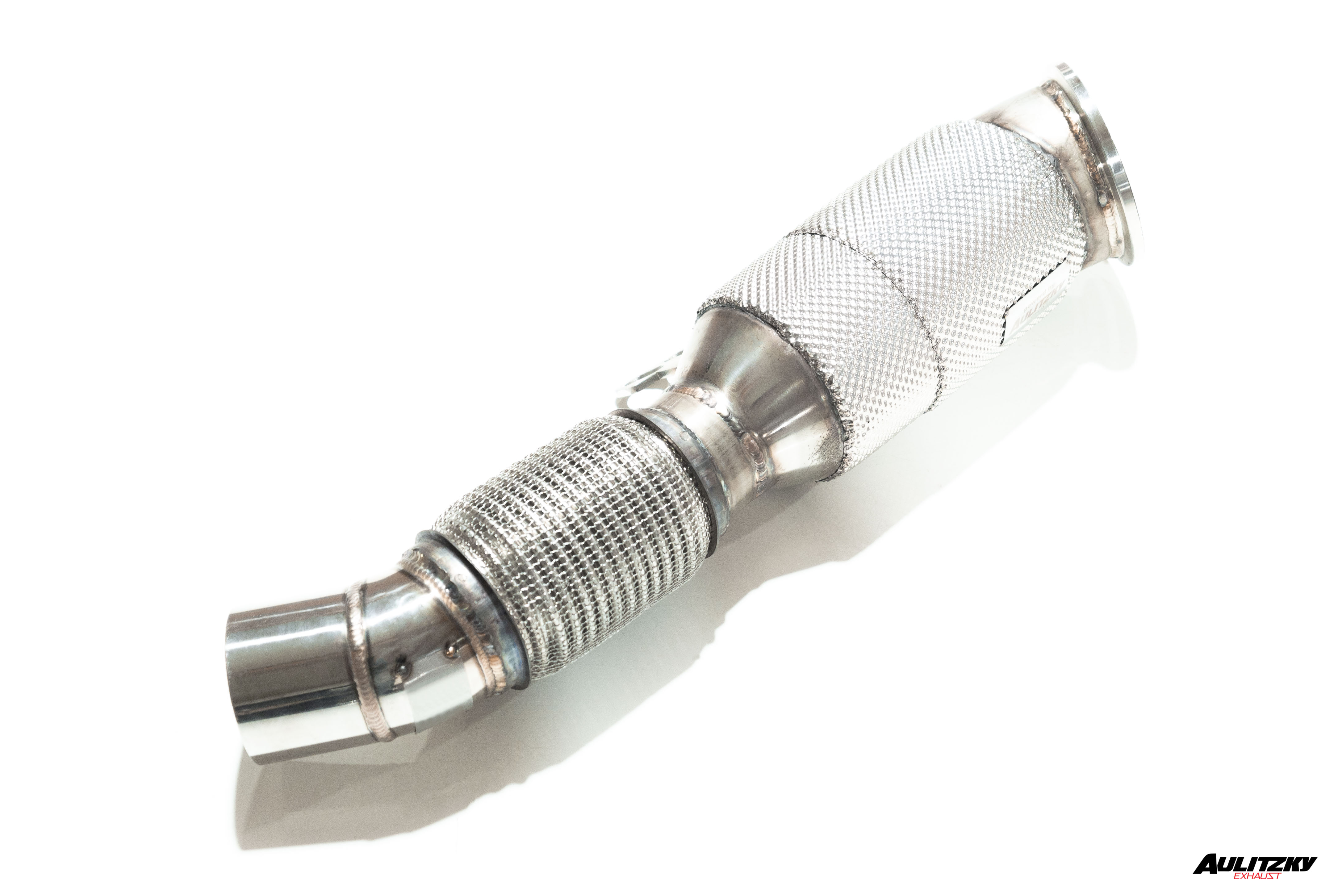 Aulitzky Exhaust | ECE downpipe 3,54” (90mm) with sports catalyst | fits BMW 340i/440i nonOPF (F30/F31/F32/F33/F36) B58