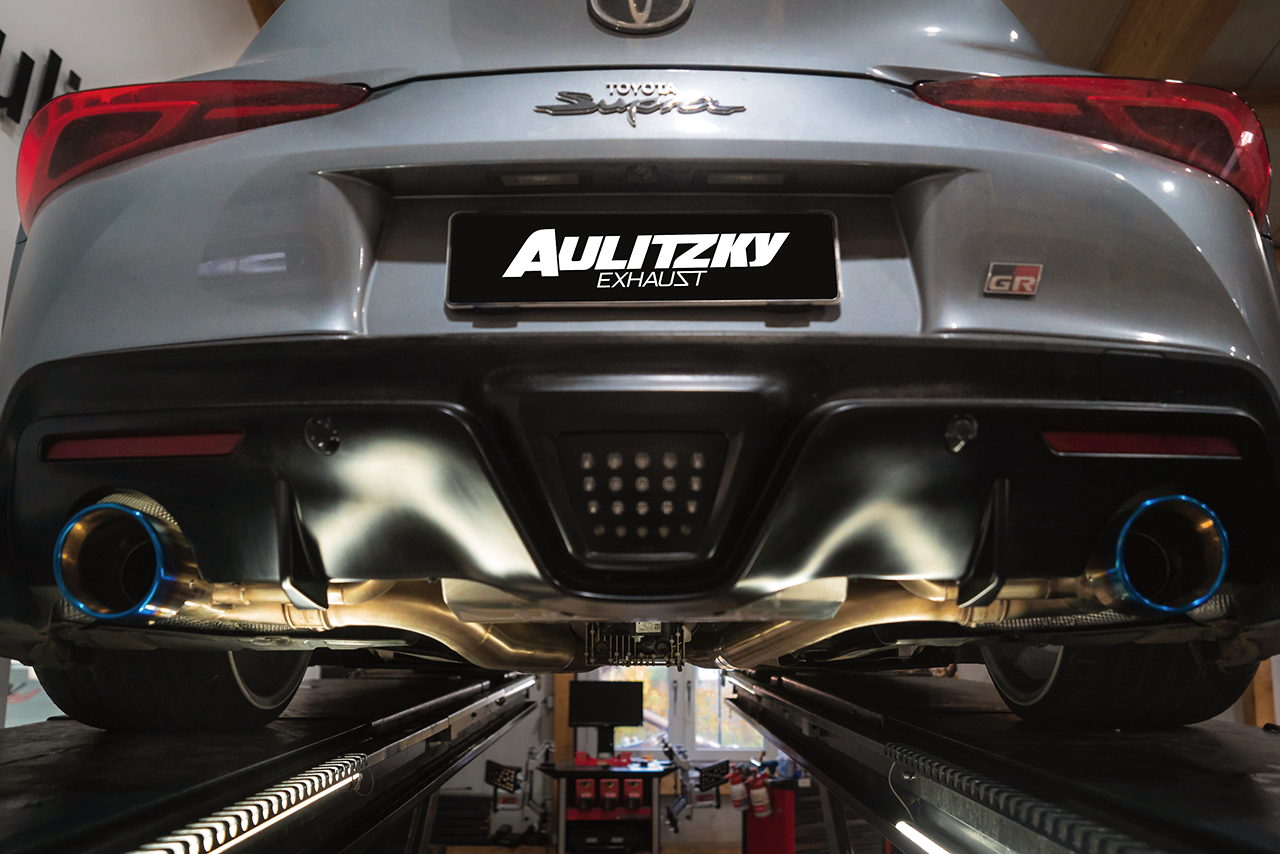 Aulitzky Exhaust | ECE rear silencer 3” (76mm) with flap control | fits Toyota Supra 3.0 GR Legend (DB/A90) 340hp B58