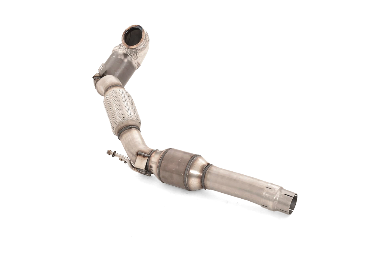 Aulitzky Exhaust | ECE downpipe 3” (76mm) with sports catalyst | fits VW Golf 7 GTI Performance 245hp