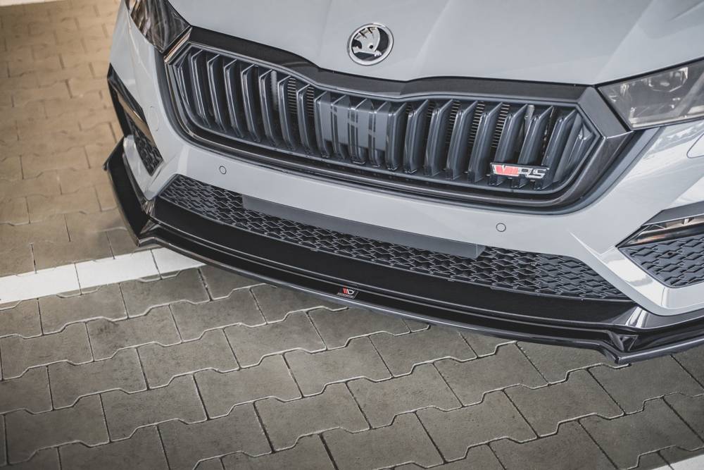 Front diffuser/spoiler lip V.2 with flaps | fits Skoda Octavia RS MK4 (NX) | Maxton Design | SPECIAL PRICE
