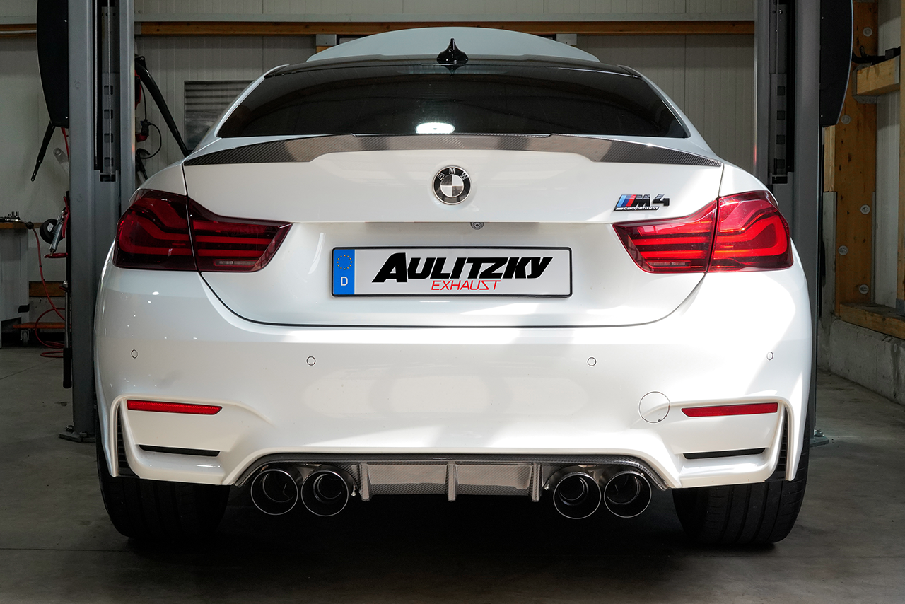 Aulitzky Exhaust | ECE flap exhaust system 3” (76mm) ex cat/OPF | fits BMW M3/M4 incl. Competition/CS (F80/F82/F83) S55