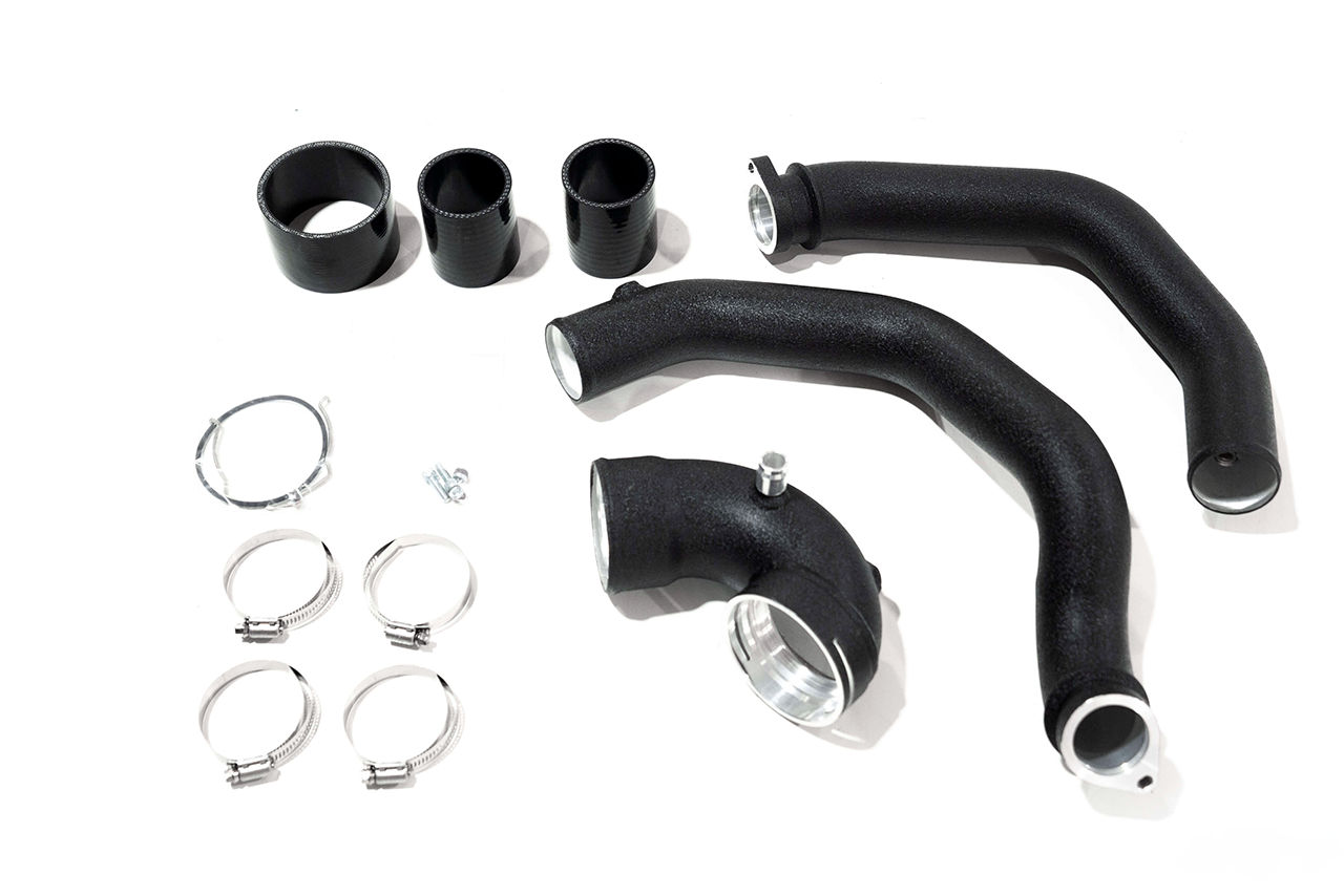 Charge- & Boostpipe Set aluminum black | fits BMW M2/M3/M4 incl. Competition/CS (F87/F80/F82/F83) S55 | Aulitzky Tuning