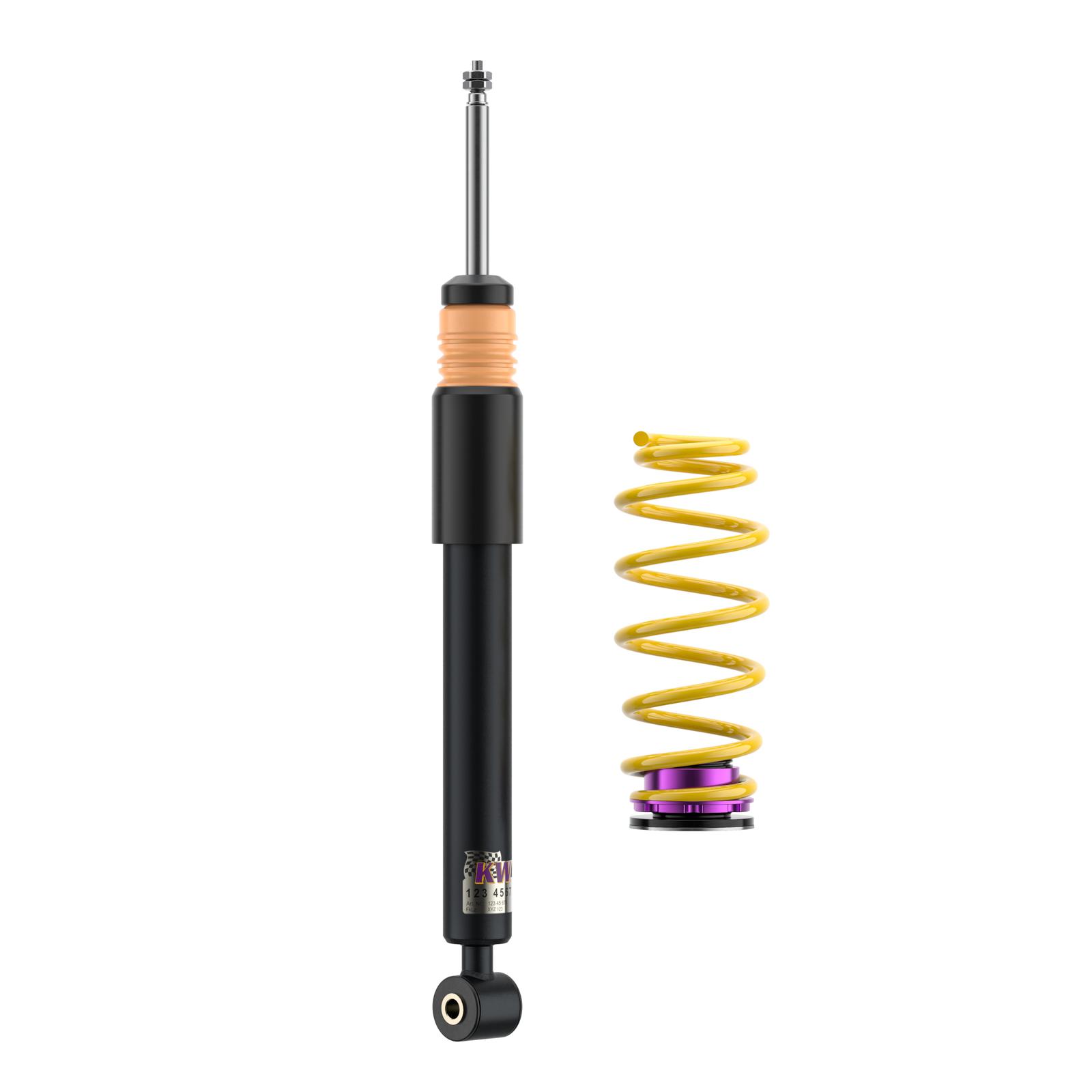 KW V1 coilover suspension inox | fits Audi A1 (GB), VW Polo (AW) GTI | 102800BW | 102800BY