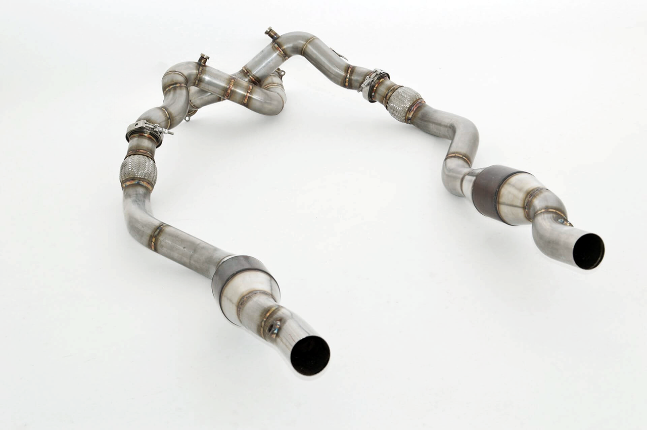 Aulitzky Exhaust | Downpipe 3” (76mm) with 2x Sport-Kat | fits Audi S6/RS6/S7/RS7 quattro (C7/4G) | Motorsport articles