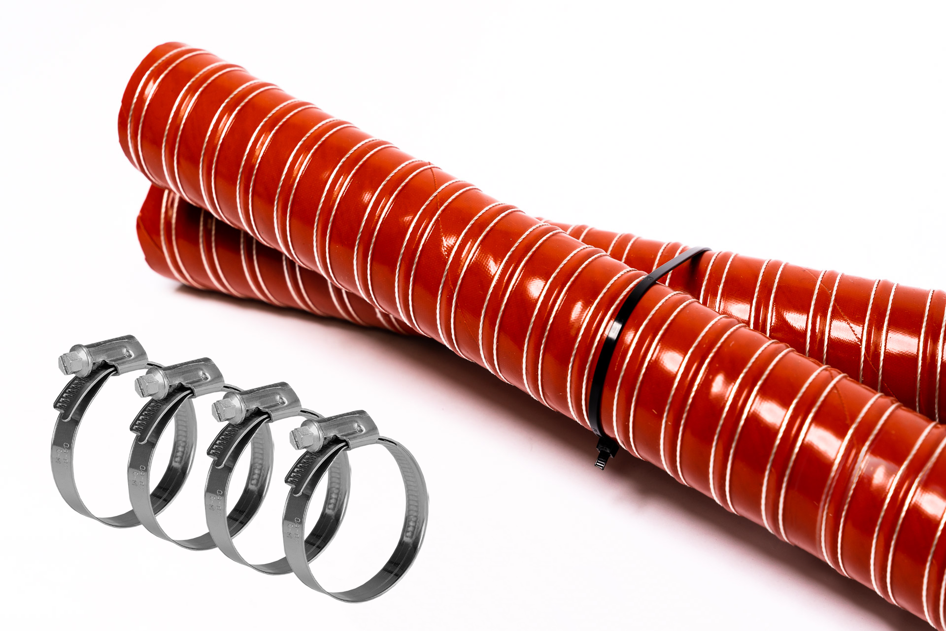 Hose set: 2x air hose (51mm/1m) & 4x hose clamp Torro (40-60/12)