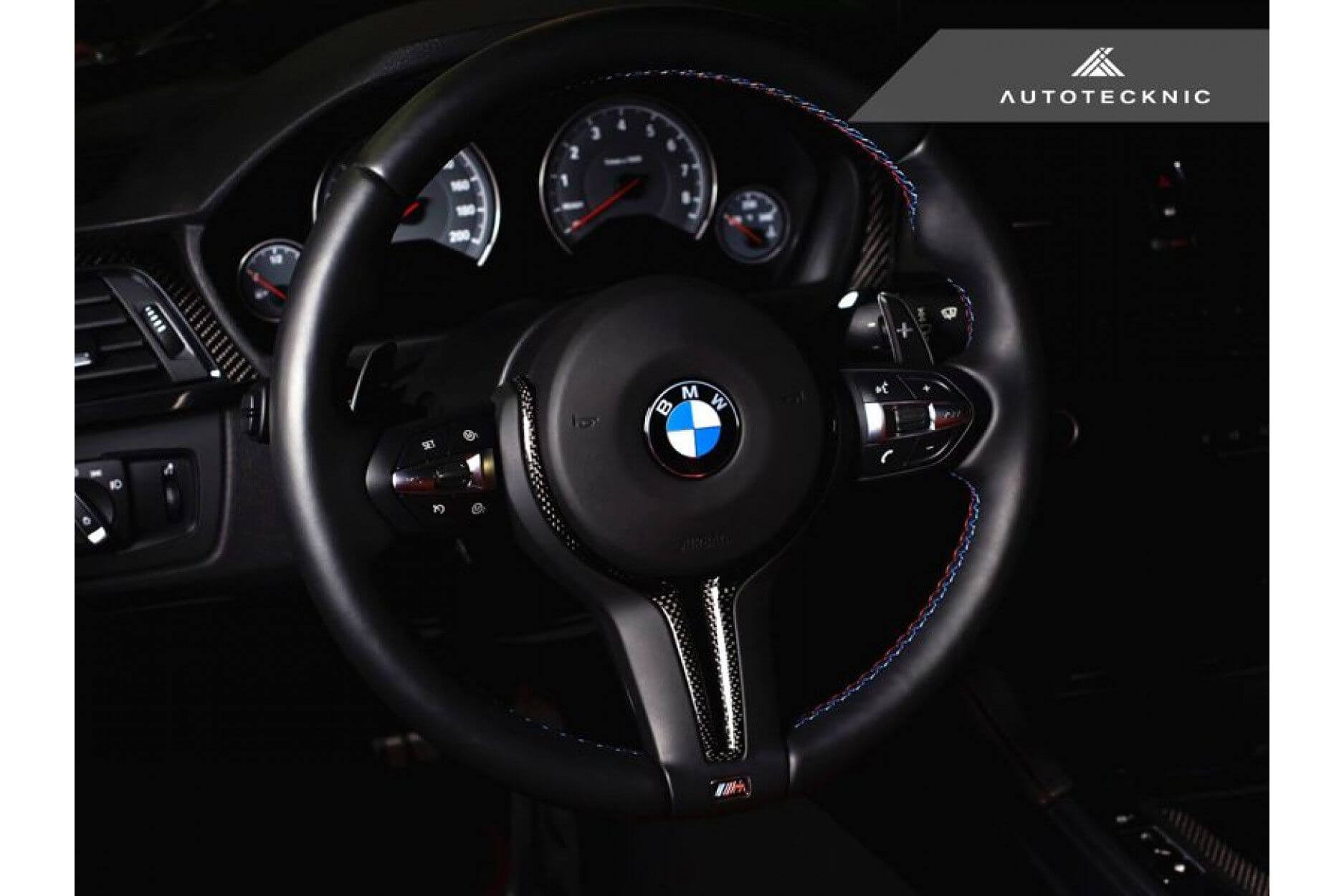 Steering Wheel Decorative Cover Carbon | fits BMW M2/M3/M4/M5/M6/X5M/X6M incl. Competition/CS/GTS (F-Series) | AutoTecknic