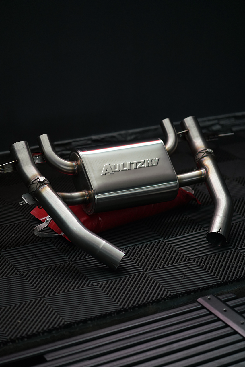 Aulitzky Exhaust | ECE exhaust system 3" (76mm) from OPF with flap control | fits BMW M3/M4 incl. Competition/CS/CSL (G80/G81/G82/G83) S58