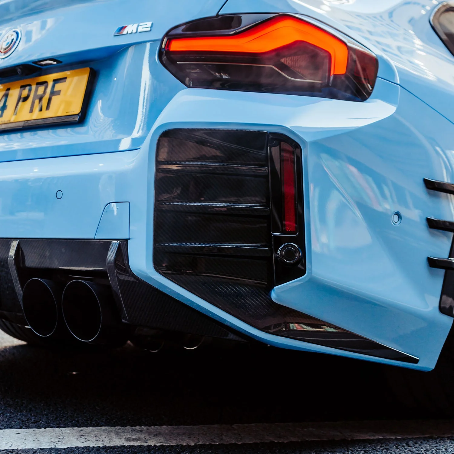 Rear bumper inserts Carbon | fits BMW M2 (G87) S58 | Aulitzky Tuning