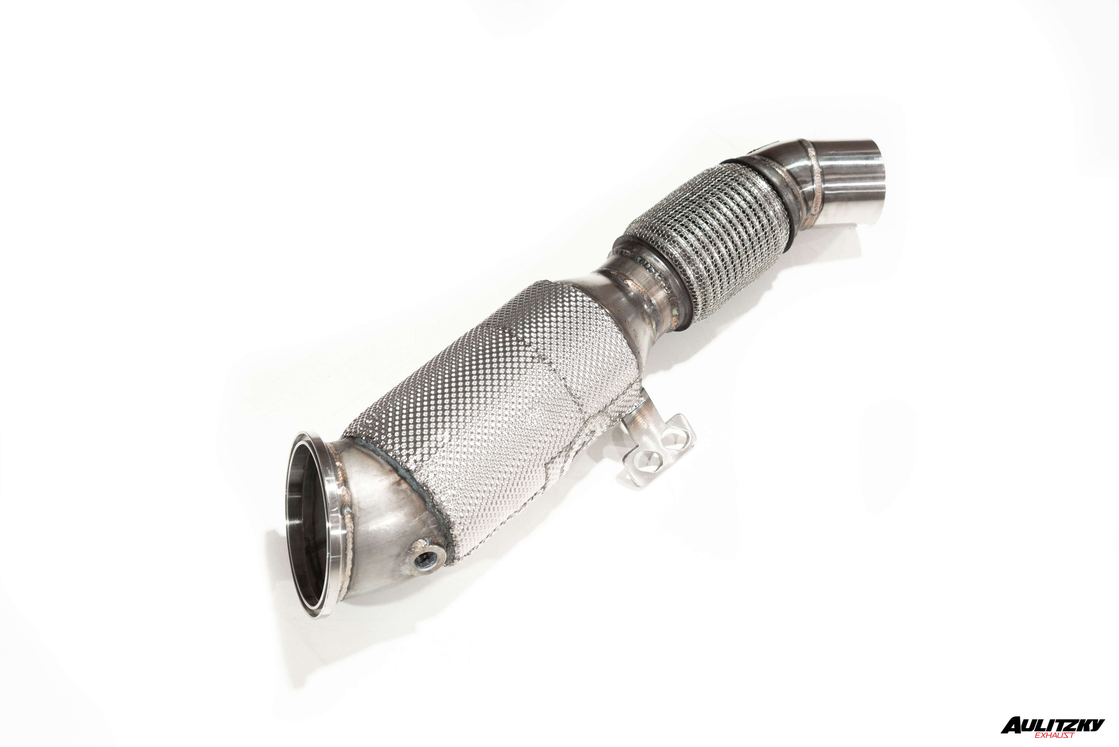 Aulitzky Exhaust | ECE downpipe 3,54” (90mm) with sports catalyst | fits BMW 340i/440i nonOPF (F30/F31/F32/F33/F36) B58