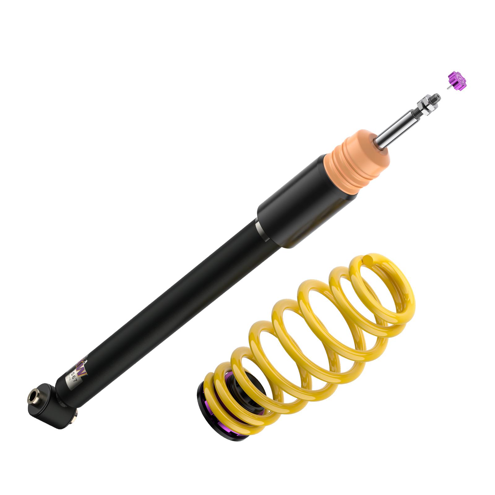 KW V2 coilover suspension comfort | fits Leon (5F) incl. Cupra / Golf 7 incl. GTI/CS/TCR/GTD | 1808000N | 1808000R