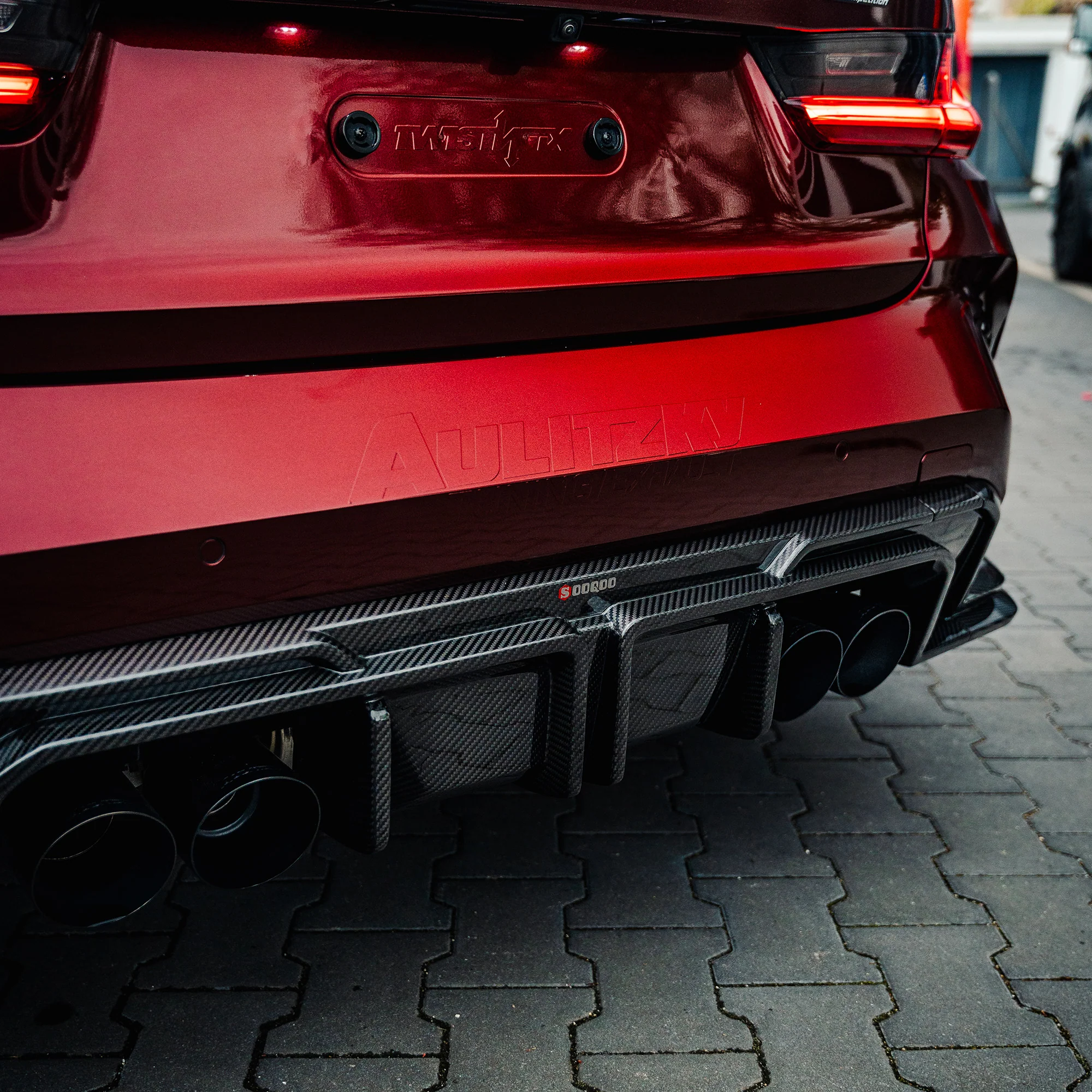 Rear diffuser SOOQOO Carbon | fits BMW M3/M4 incl. Competition (G80/G81/G82/G83) | Aulitzky Tuning