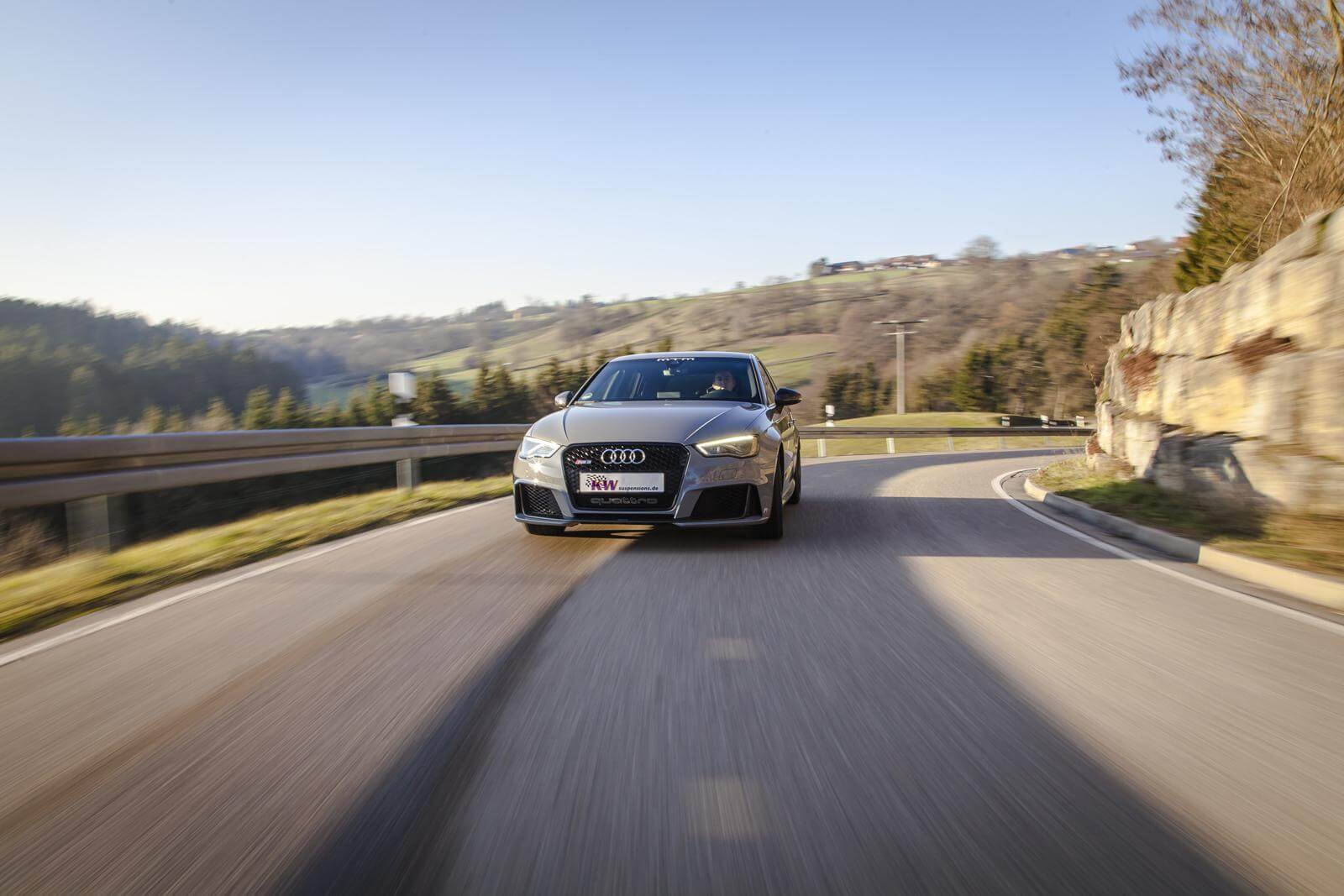 KW coilover springs | height-adjustable spring kit | fits Audi S3/RS3 quattro 8V | 253100AK | 253100AL