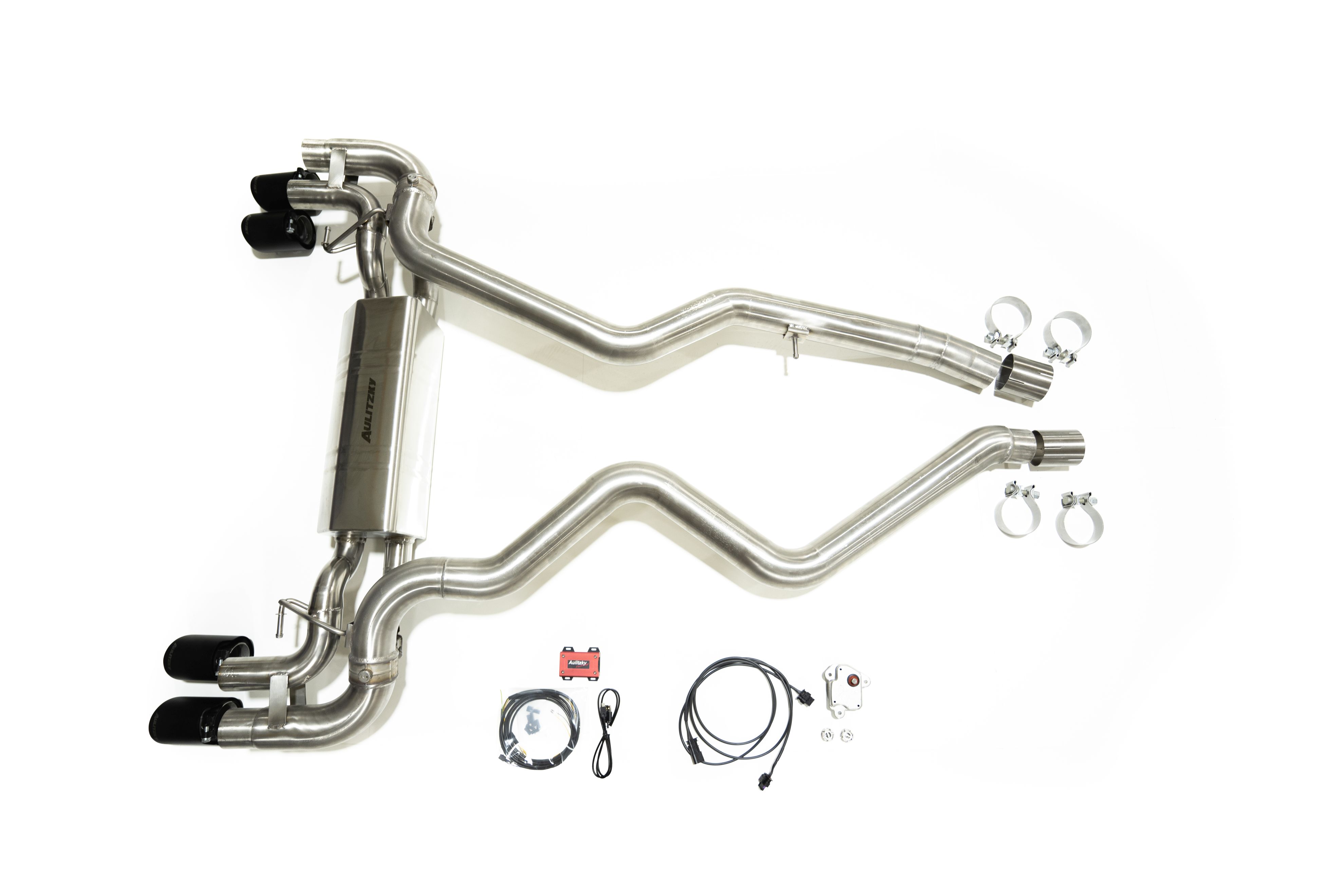 Aulitzky Exhaust | ECE rear silencer 3" (76mm) with flap control | fits BMW Z4 M40i (G29) 340hp B58