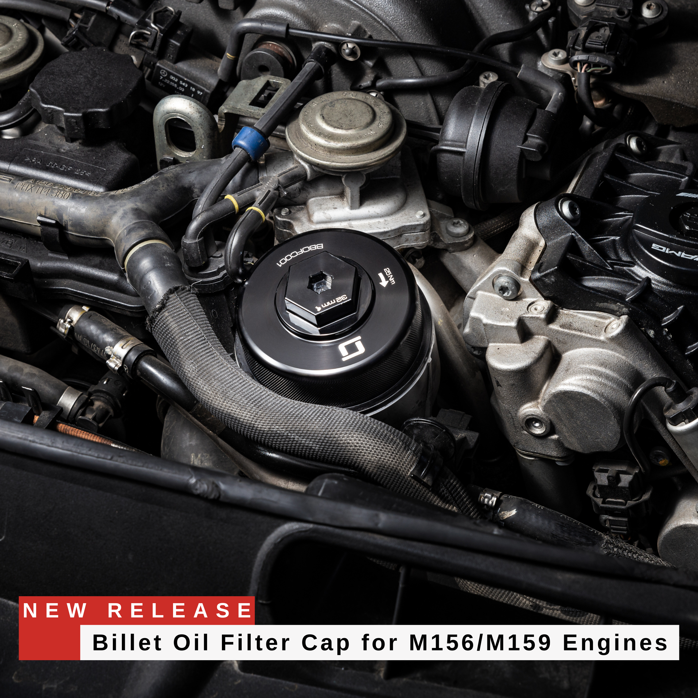 Oil Filter Cap | passend für M156 / M159 Billet | Blackboost