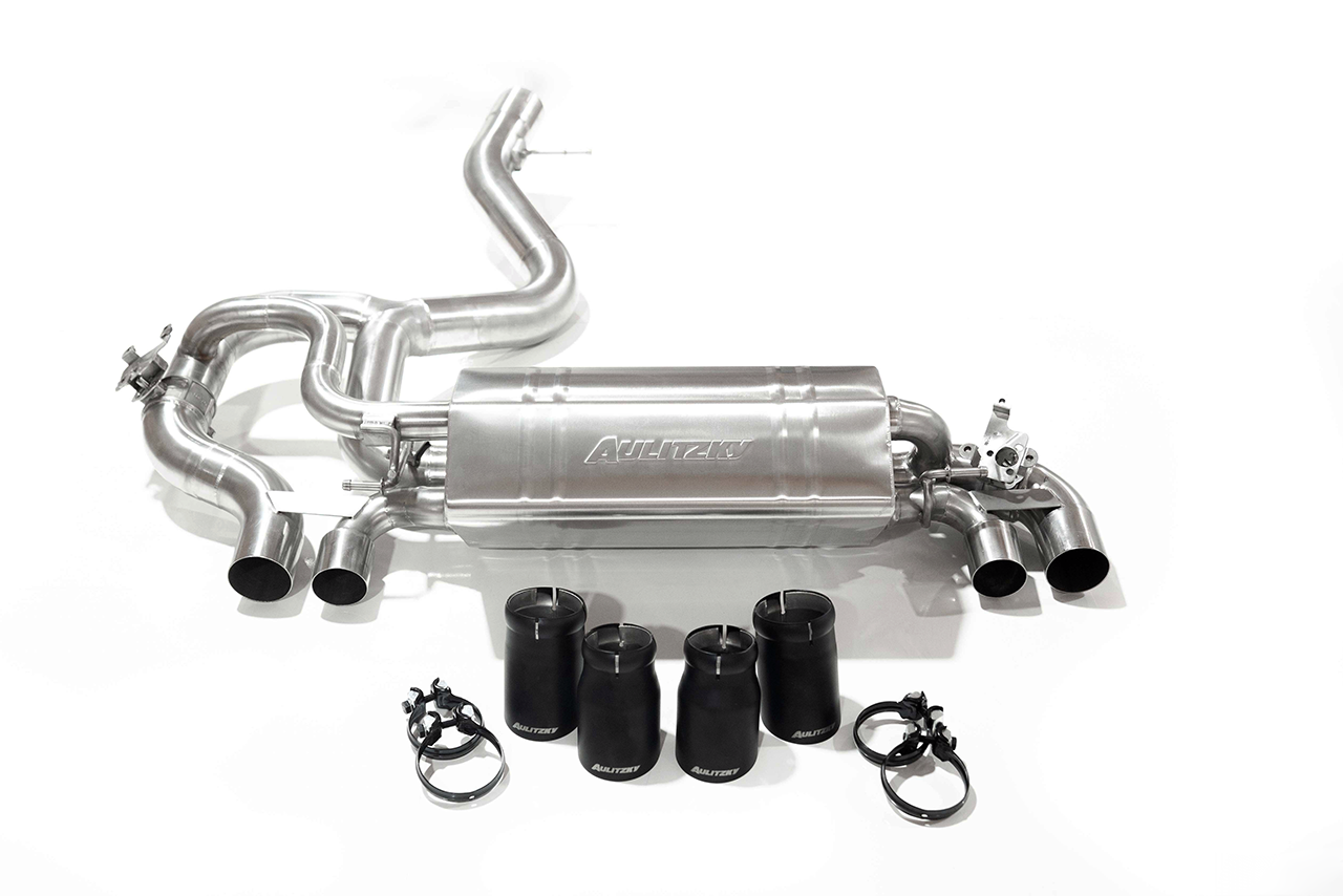 Aulitzky Exhaust | ECE rear silencer with flap control | fits BMW 1 Series M (E82) 340hp N54