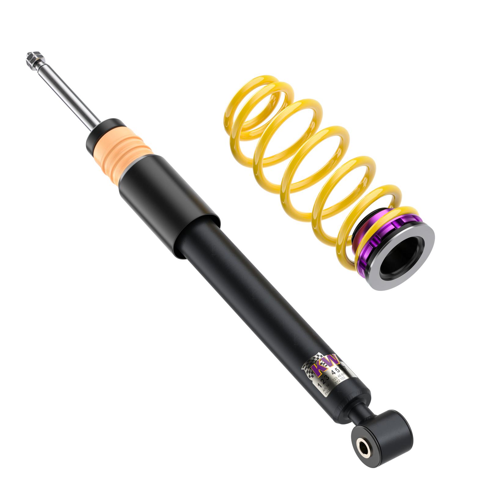 KW V1 coilover suspension inox | fits Audi A1 (GB), VW Polo (AW) GTI | 102800BW | 102800BY