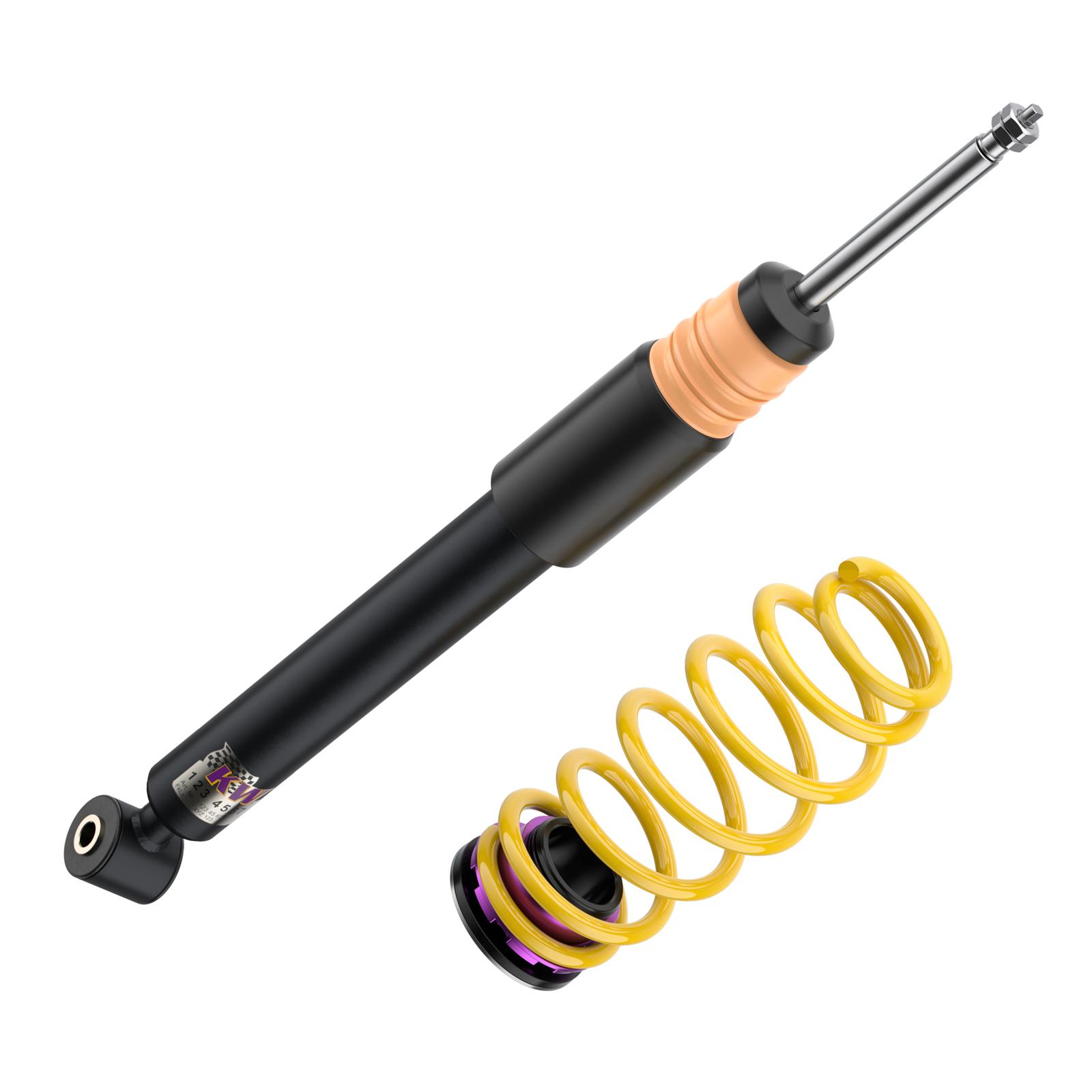 KW V1 coilover suspension inox | fits Audi A1 (GB), VW Polo (AW) GTI | 102800BW | 102800BY