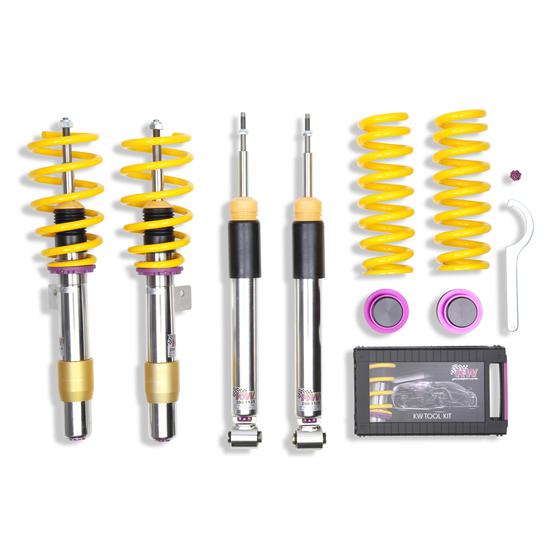 KW V3 coilover suspension inox | fits BMW 1 Series M Coupé (E82) 340hp N54 | 35220095