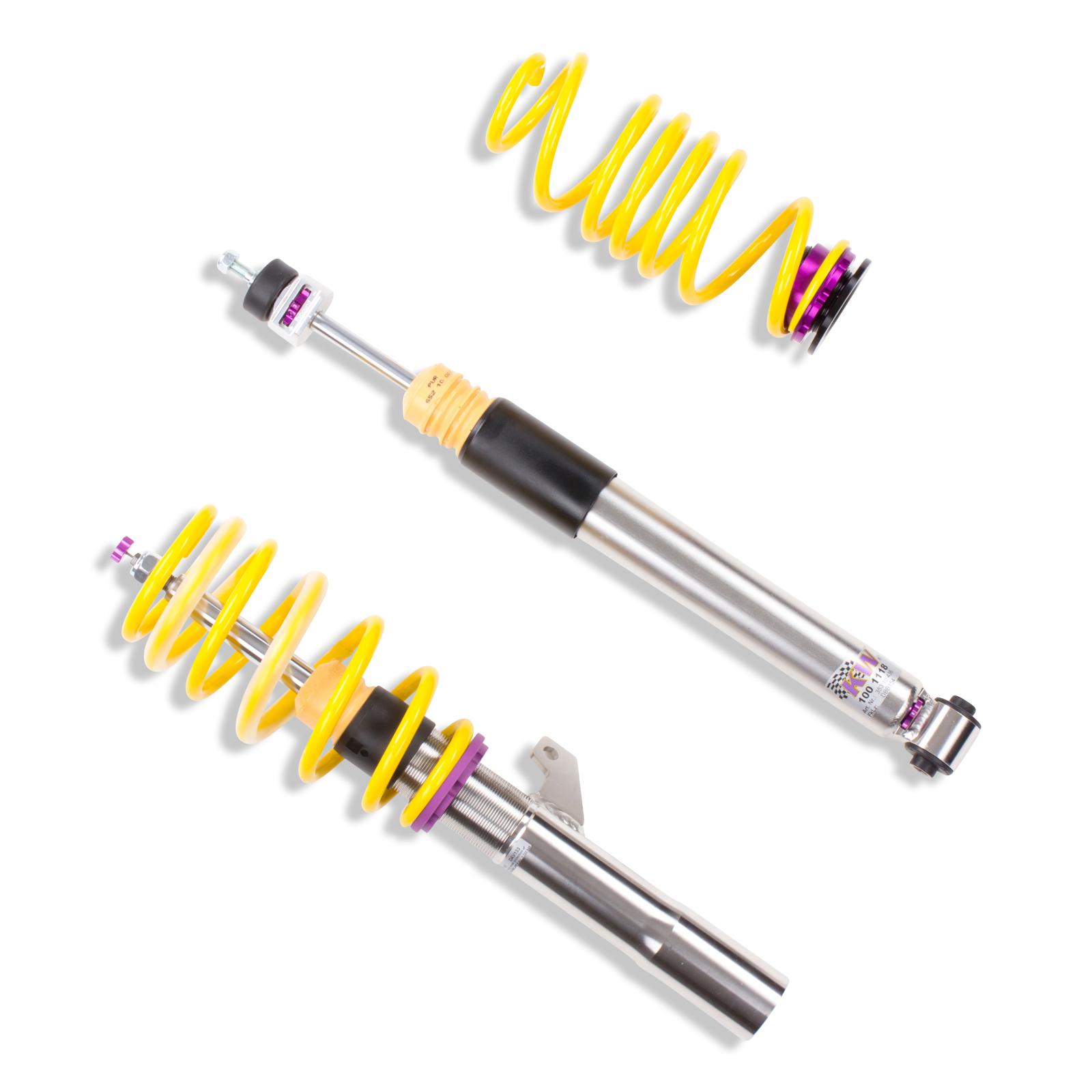 KW | V3 coilover suspension inox | Leon (5F) incl. Cupra | Golf 7 incl. GTI/CS/TCR/GTD | without electric damper control | 3528000N