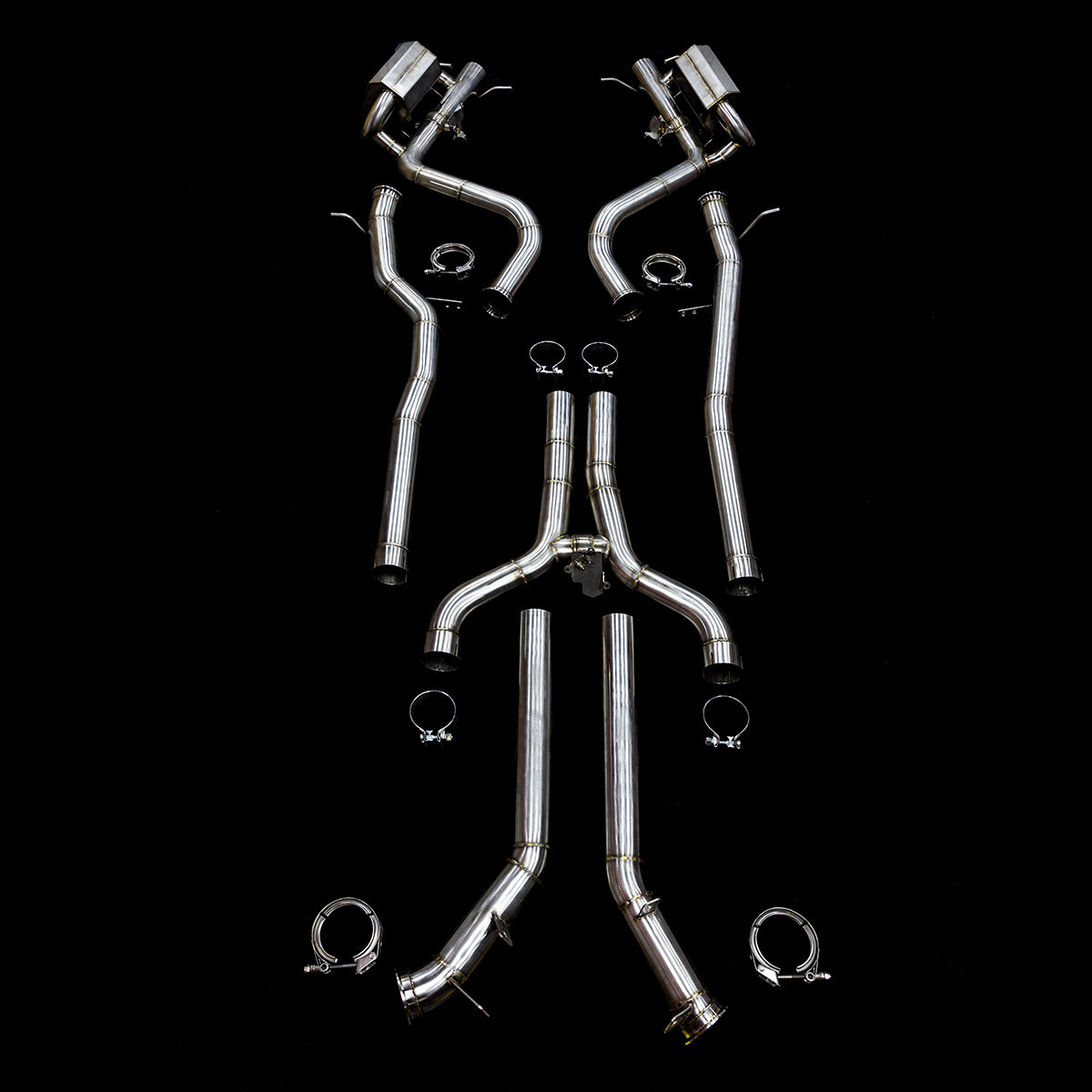 Exhaust System | passend für Mercedes AMG E63(S)(213) M177 LS2 4.0L V8 BiTurbo Valved 76mm/ 3in | Blackboost