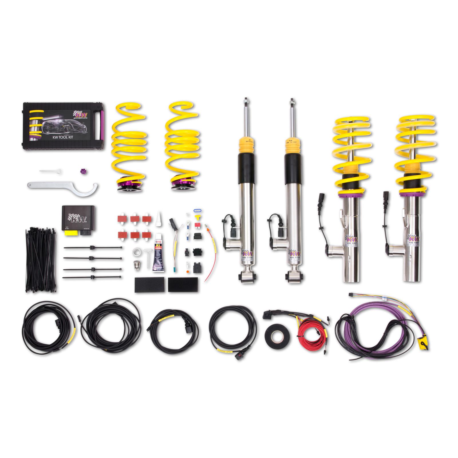 KW DDC ECU coilover suspension inox | fits VW Golf 7 incl. GTI/CS/TCR/GTD | 39080030