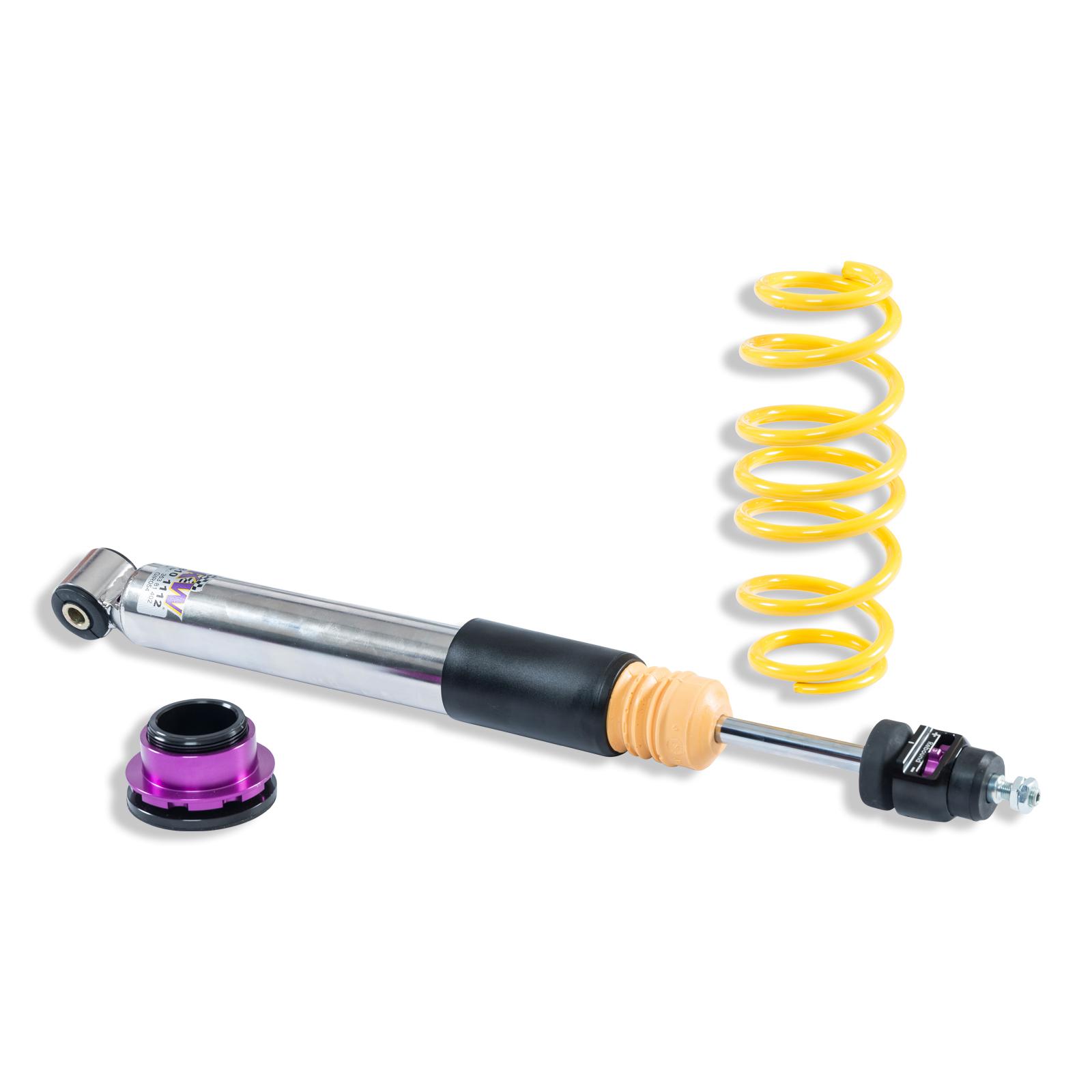 KW V3 coilover suspension inox | fits for Audi A1 (GB), VW Polo (AW) GTI | 352800BW | 352800BY