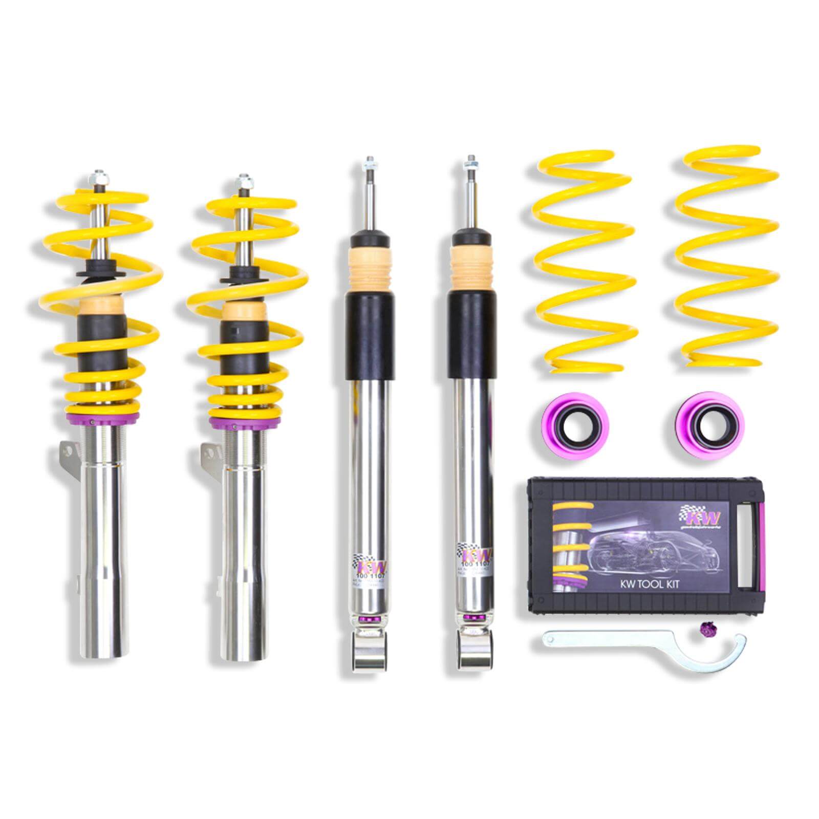 KW V3 coilover suspension inox | fits Toyota Yaris 1.6 GR (P21) | 35256023
